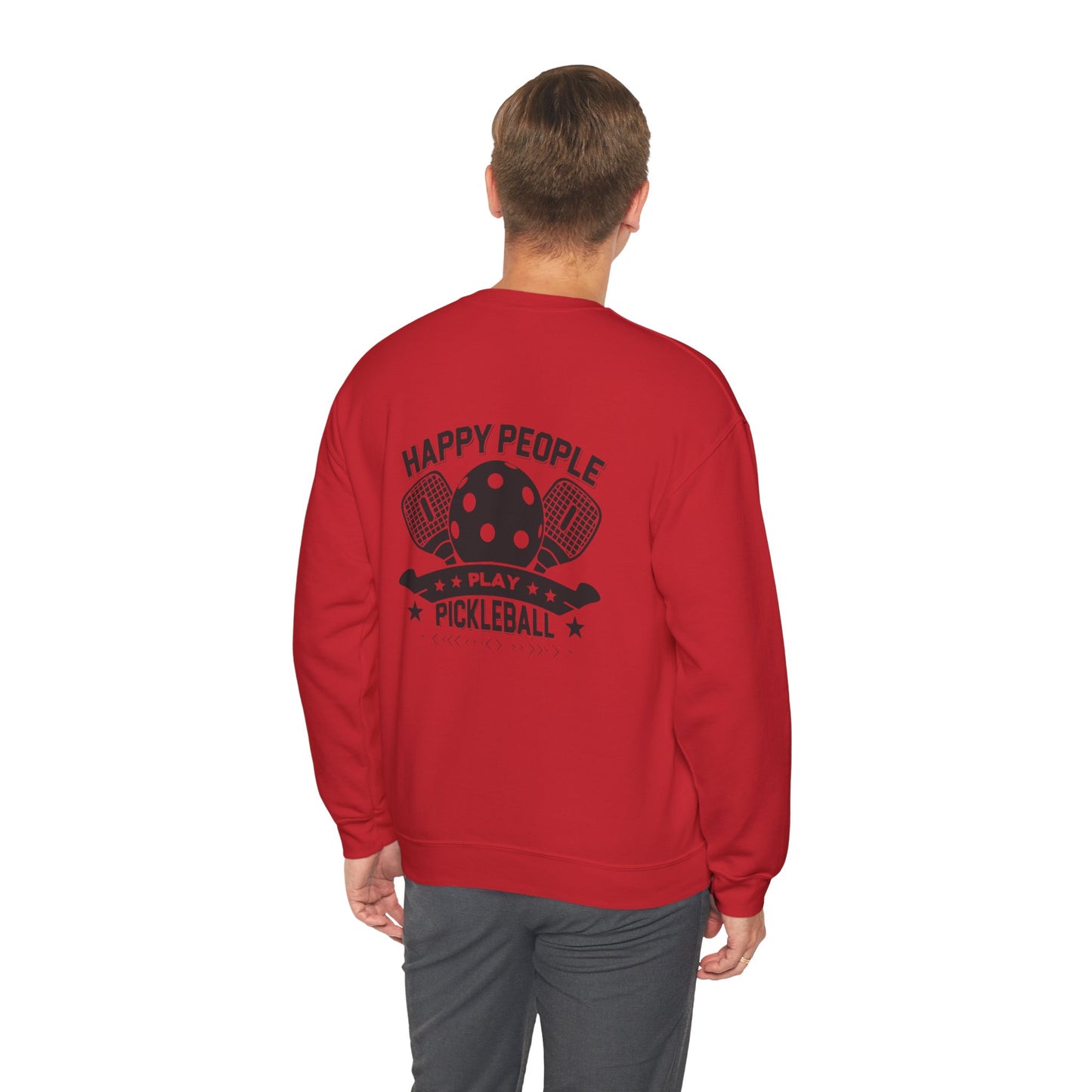 Men's Cool Pickleball Sweatshirt - Happy People Play Pickleball