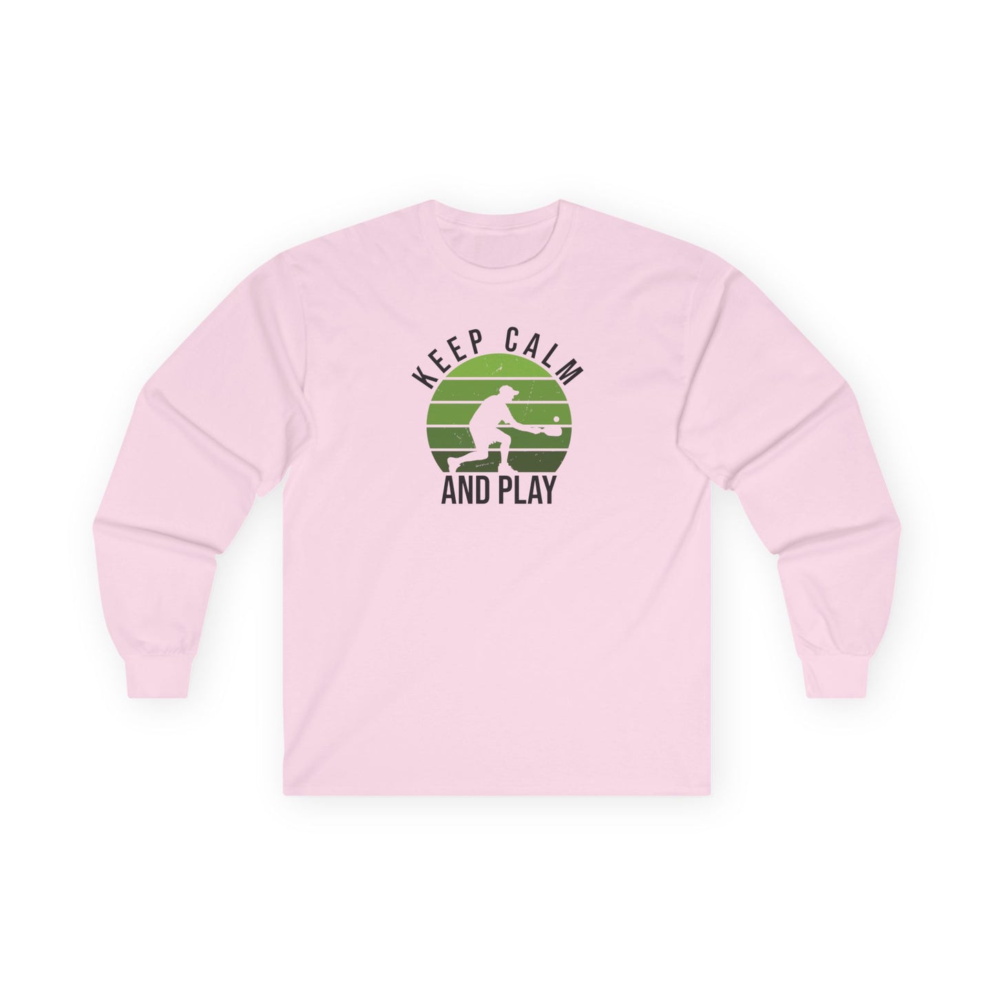 Women's Playful Pickleball Long Sleeves top - Keep Calm and Play Pink