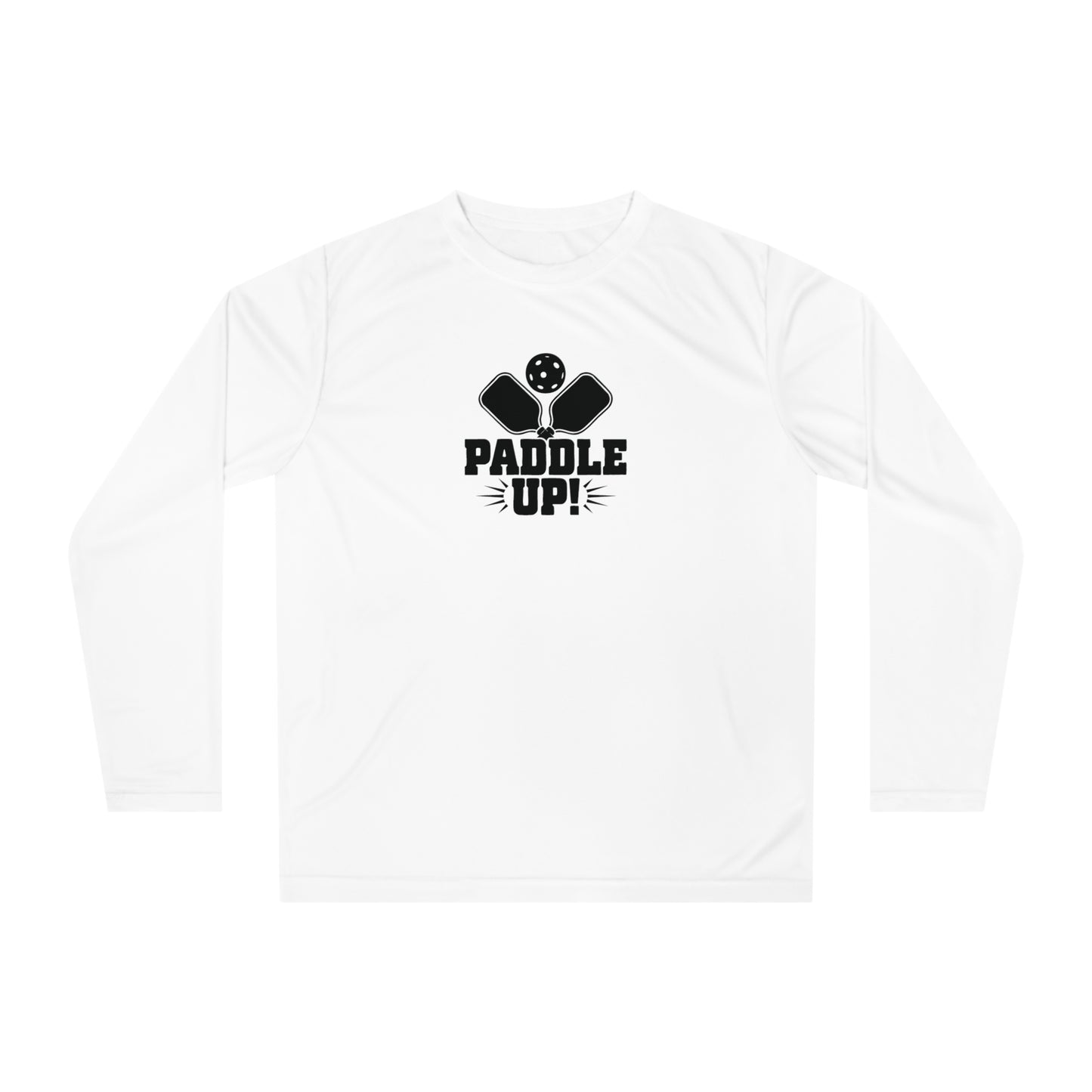 Men's Energetic Pickleball Long Sleeves top - Paddle Up White