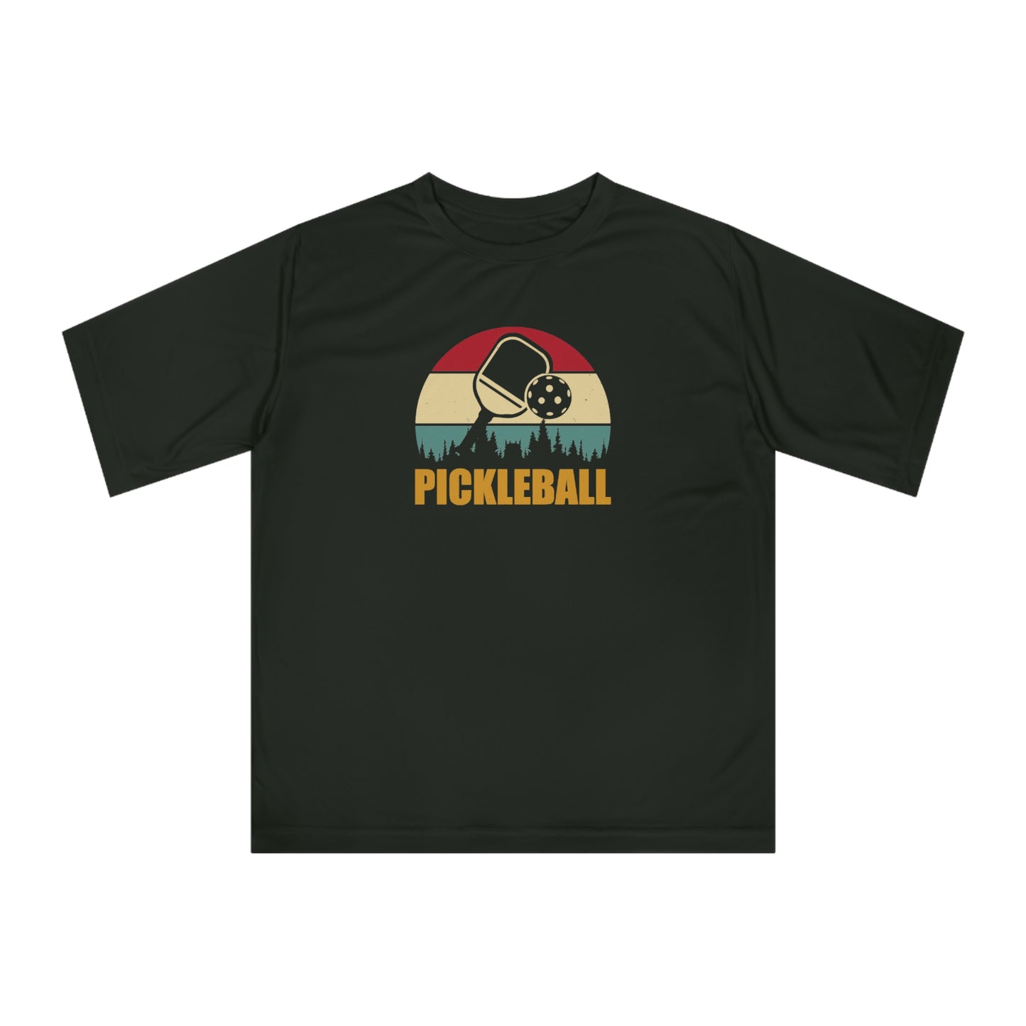 Men's Stylish Pickleball T-shirt - Pickleball Retro Black