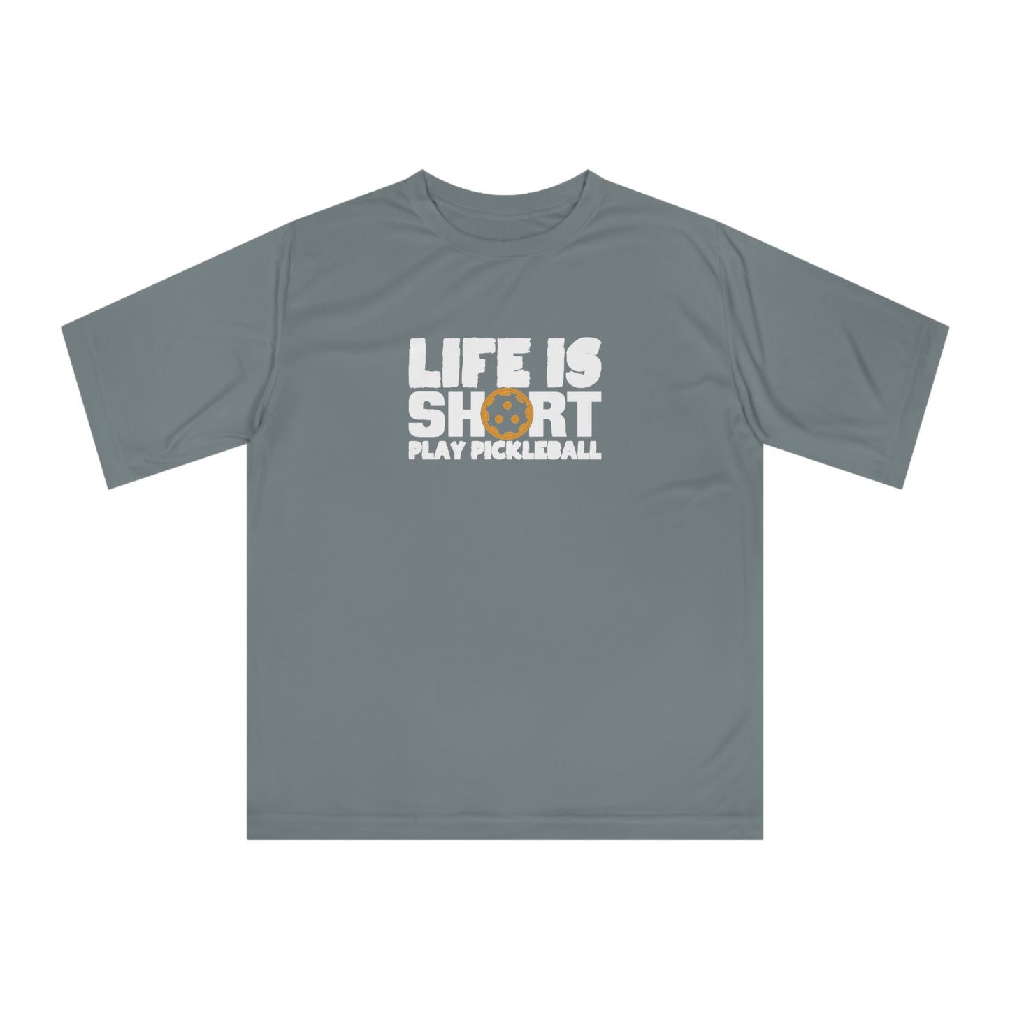Women's Quirky Pickleball T-shirt - Life Is Short Play Pickleball Gray