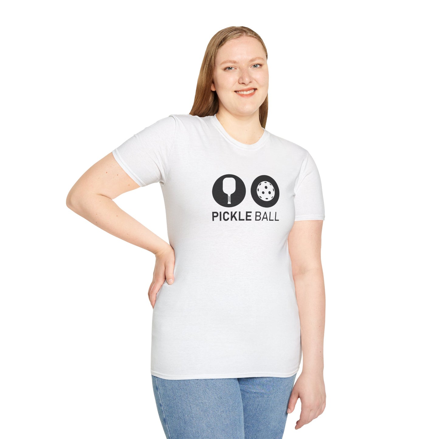 Women's Fun Pickleball T-shirt - Pickle and Ball