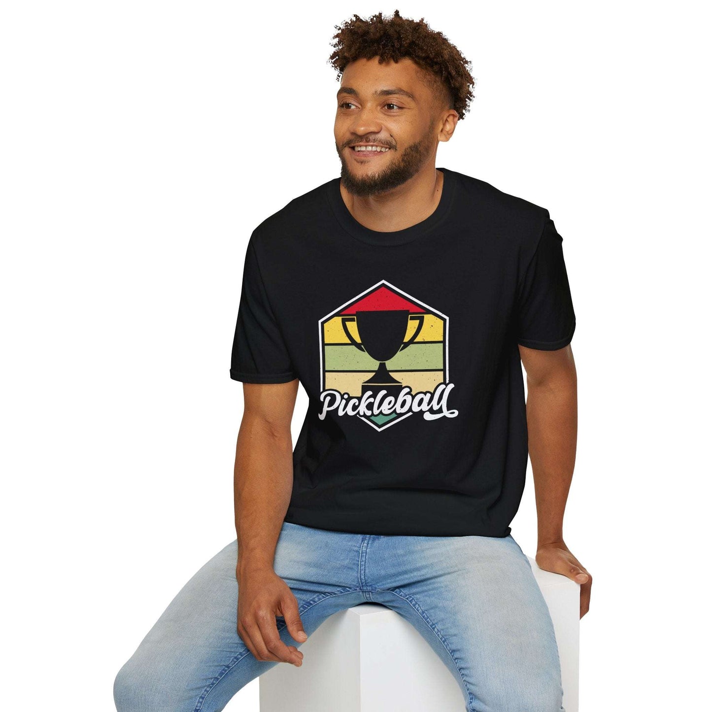 Men's Eye-Catching Pickleball T-shirt - Pickleball Retro