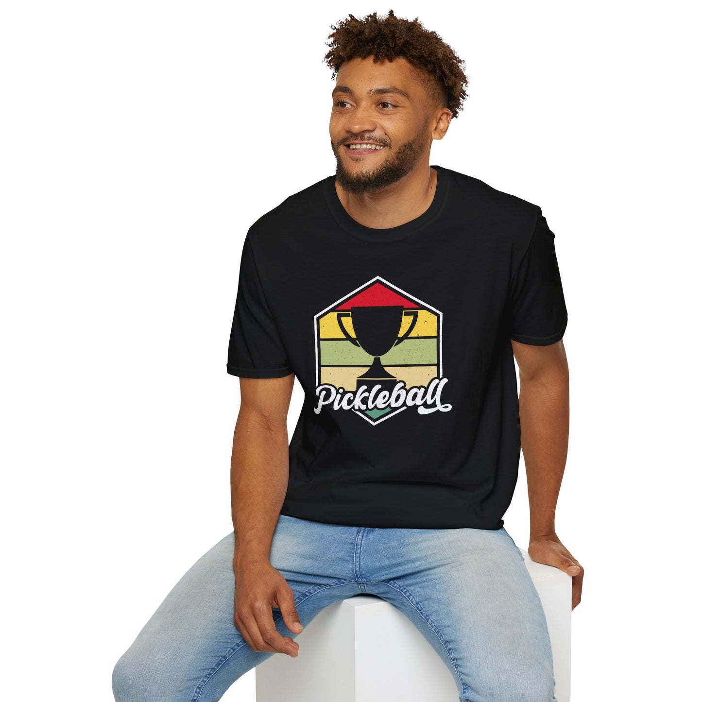 Men's Eye-Catching Pickleball T-shirt - Pickleball Retro