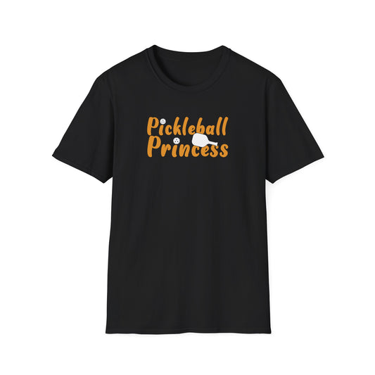 Women's Soft Pickleball T-shirt - Pickleball Princess Black