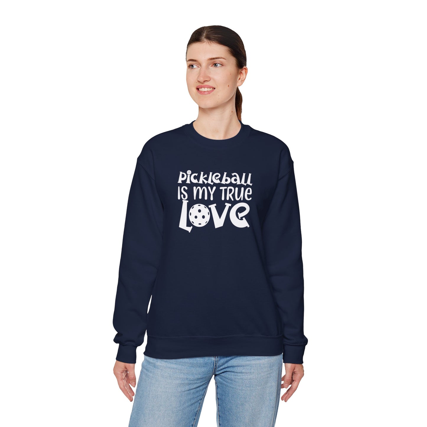 Women's Trendy Pickleball Sweatshirt - Pickleball is My True Love