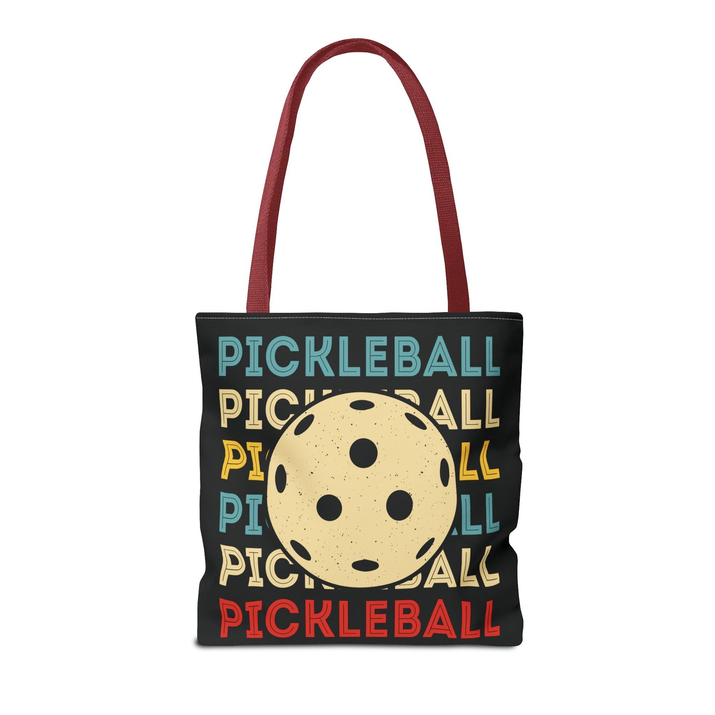 Pickleball Cool Tote Bag - Pickleball and Ball Red