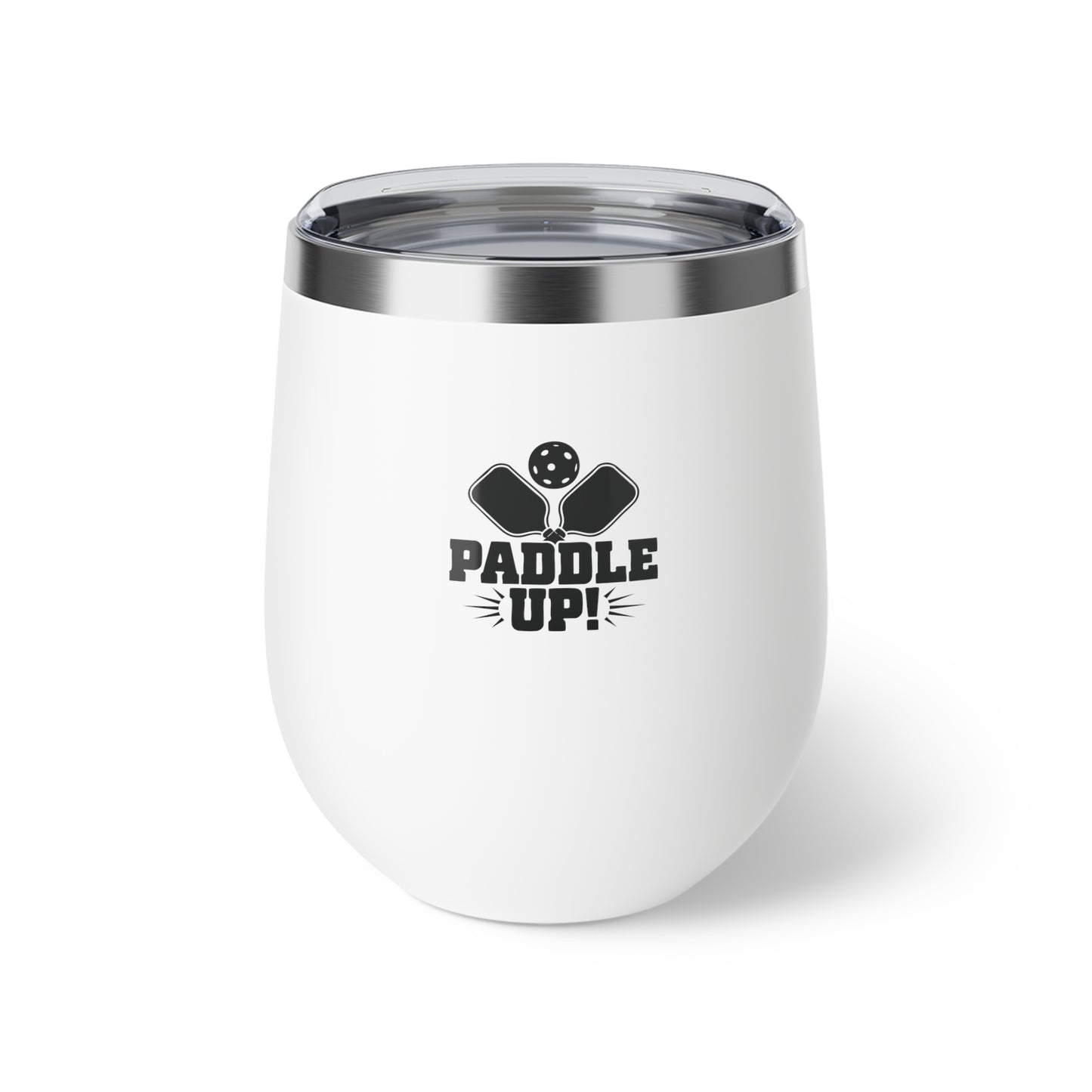 Pickleball Durable Cup - Paddle Up White