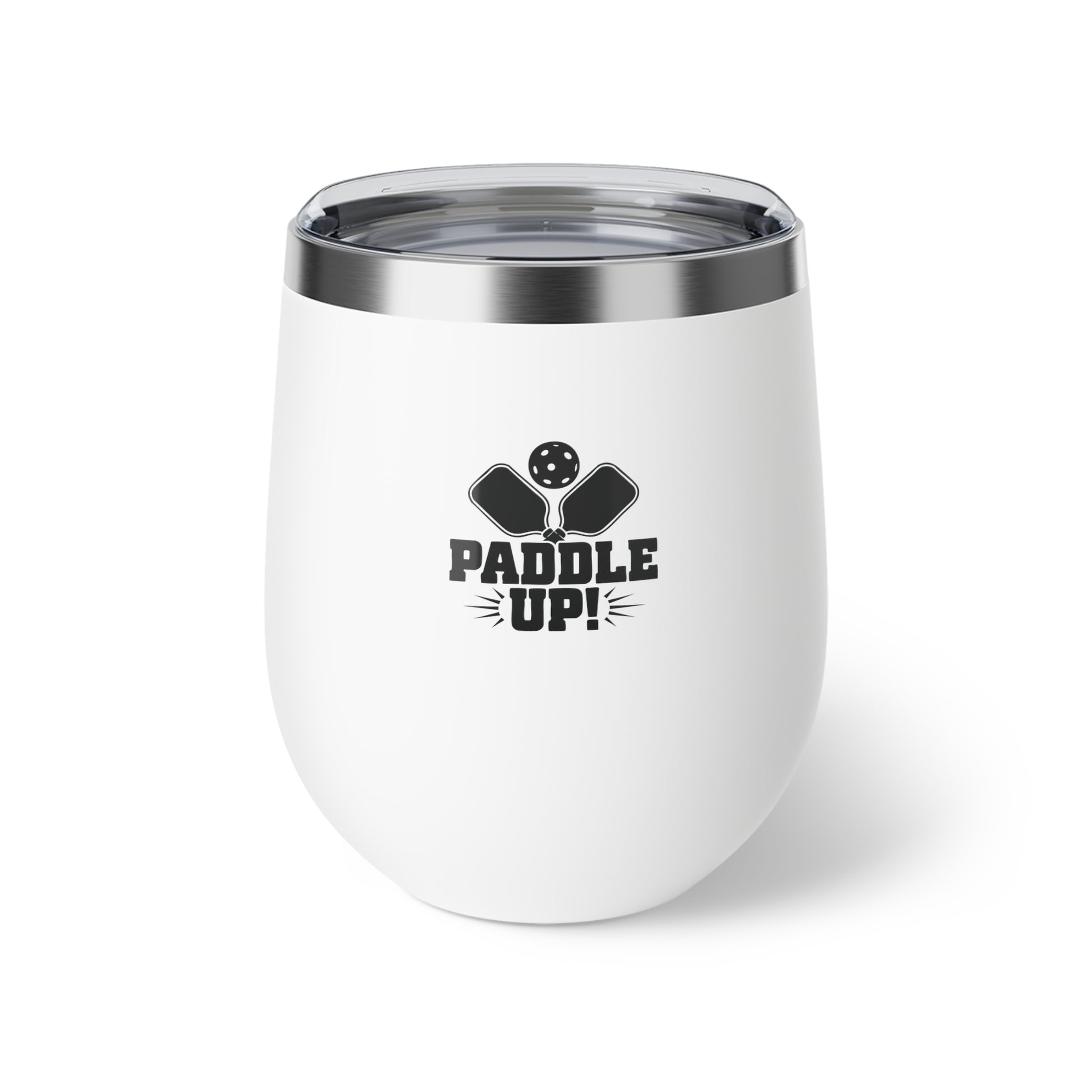 Pickleball Durable Cup - Paddle Up White