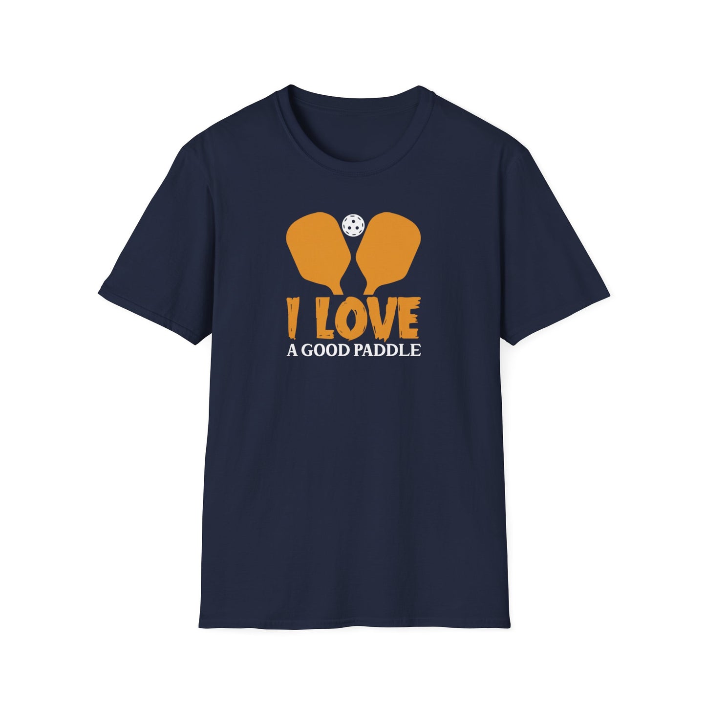 Men's Playful Pickleball T-shirt - I Love a Good Paddle Navy