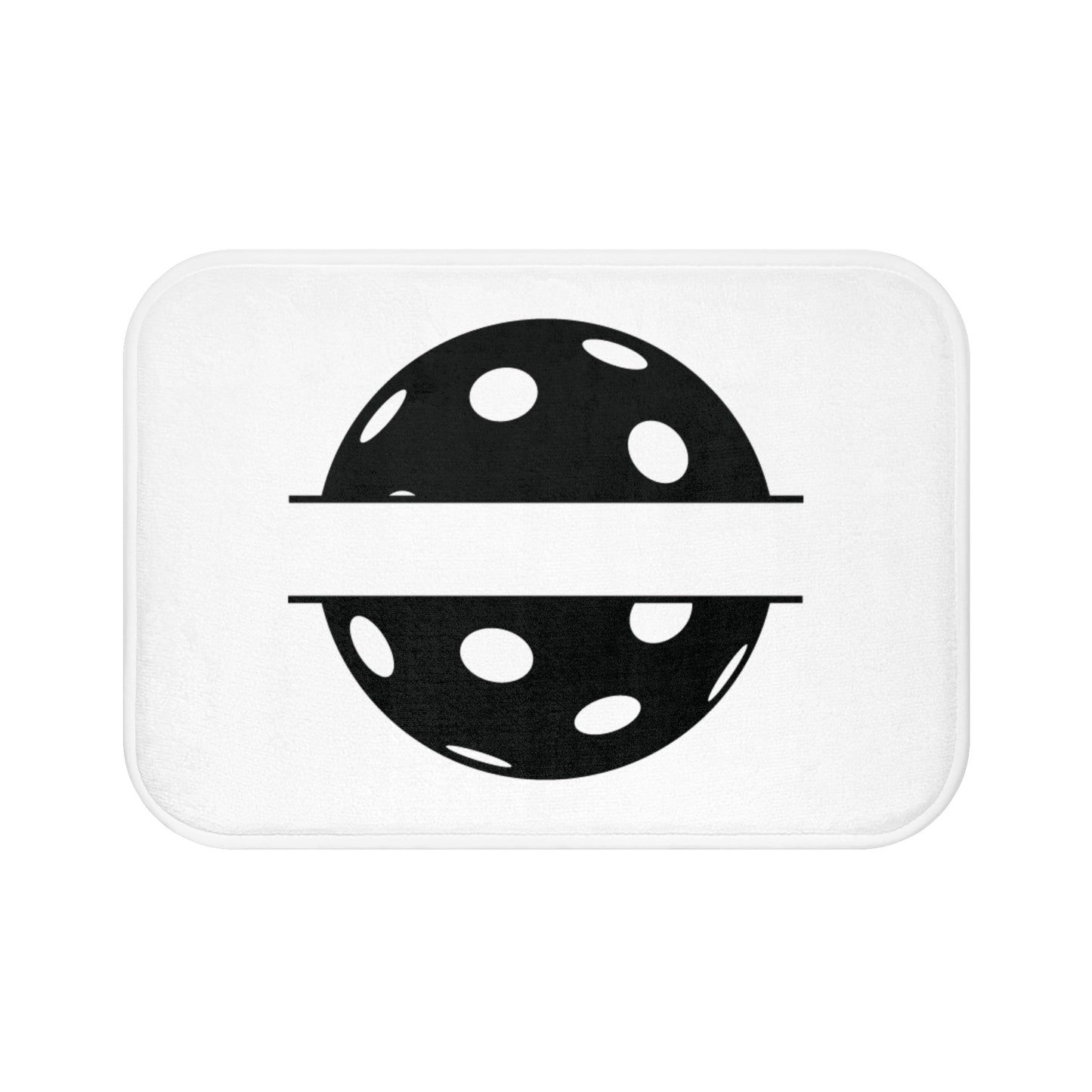 Pickleball Cool Bath mat - Pickle Split White
