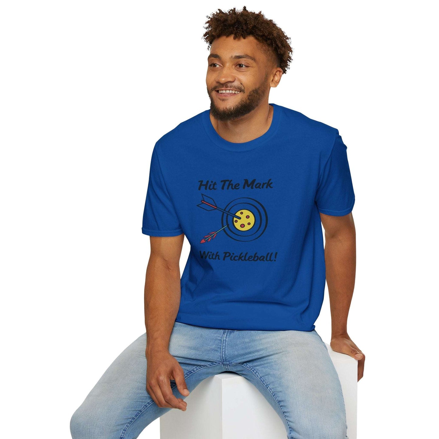 Men's Quirky Pickleball T-shirt - Hit the Mark with Pickleball