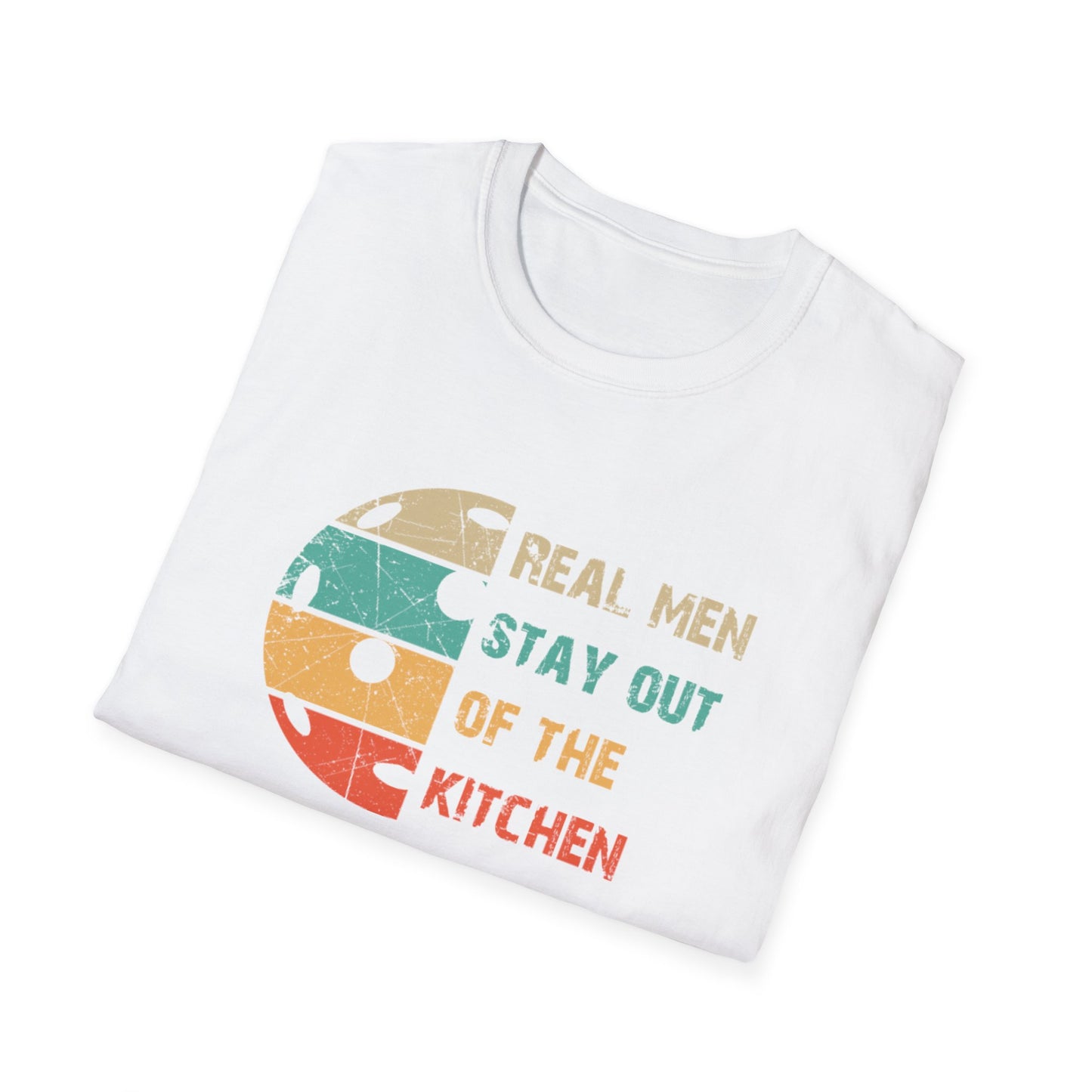 Men's Cool Pickleball T-shirt - Real Men Stay Out Of The Kitchen Retro