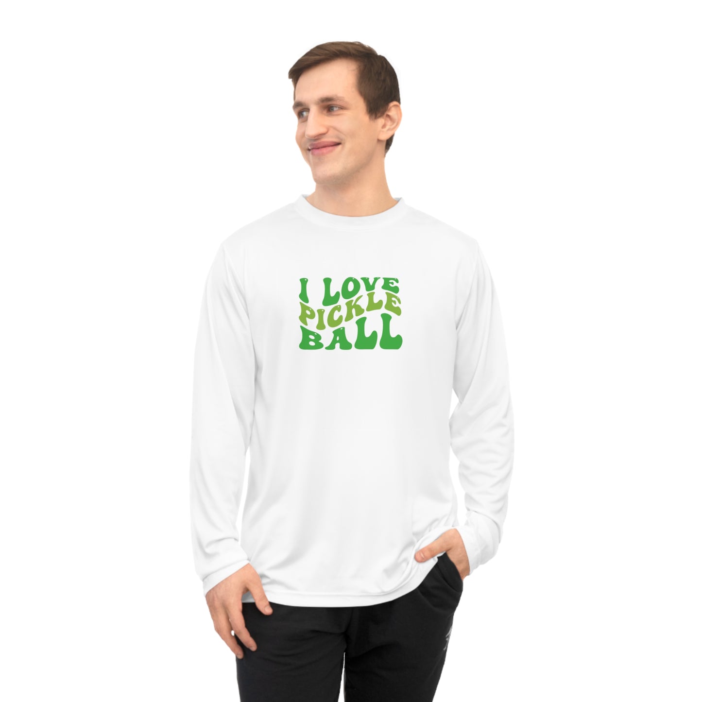 Men's Lightweight Pickleball Long Sleeves top - I Love Pickleball
