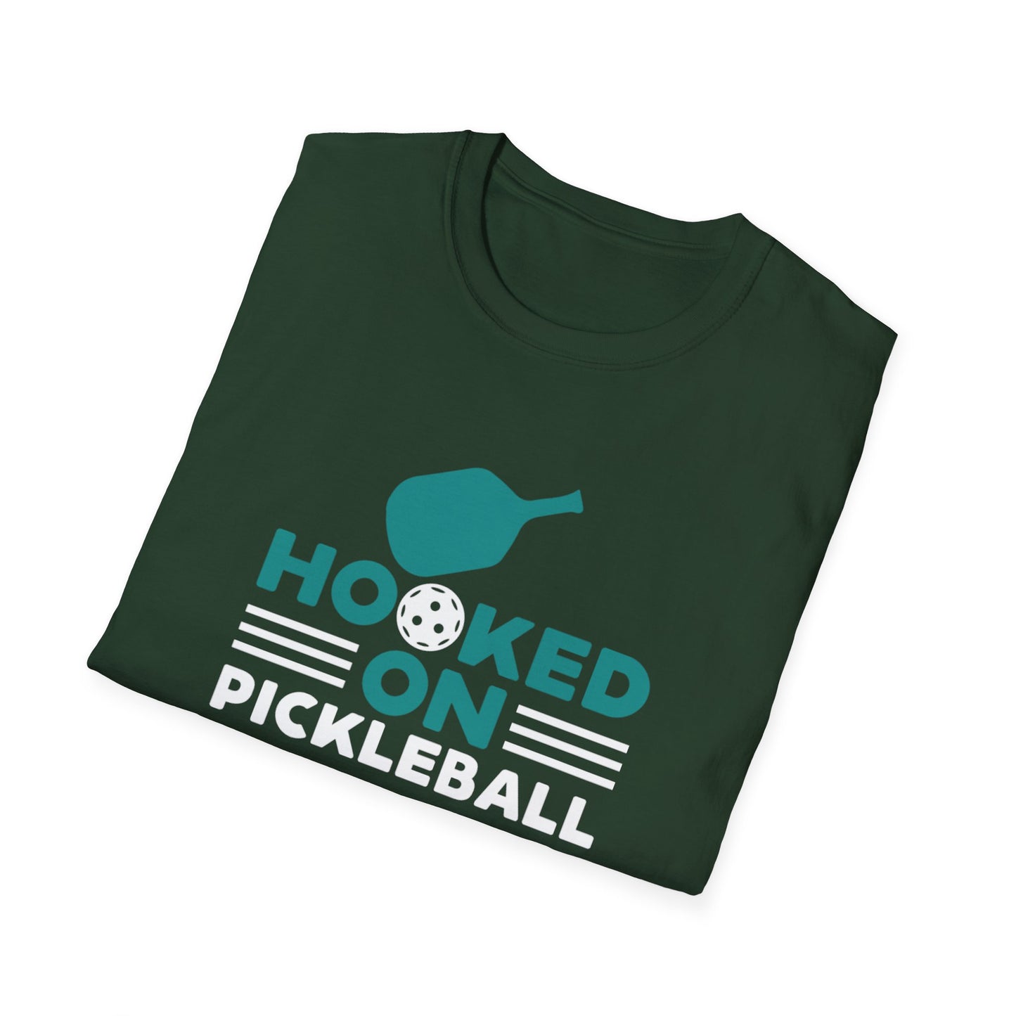 Women's Comfy Pickleball T-shirt - Hooked on Pickleball