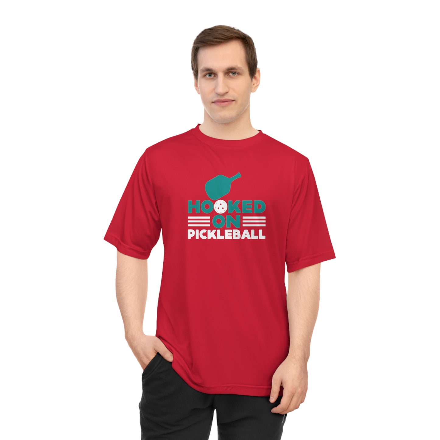 Men's Energetic Pickleball T-shirt - Hooked on Pickleball