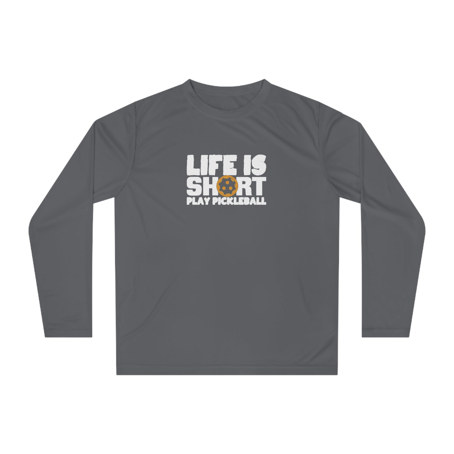 Men's Pickleball Long Sleeves top - Life Is Short Play Pickleball Gray