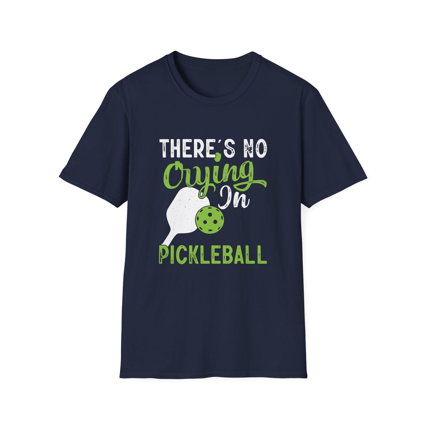 Women's Playful Pickleball T-shirt - There's No Crying in Pickleball Navy