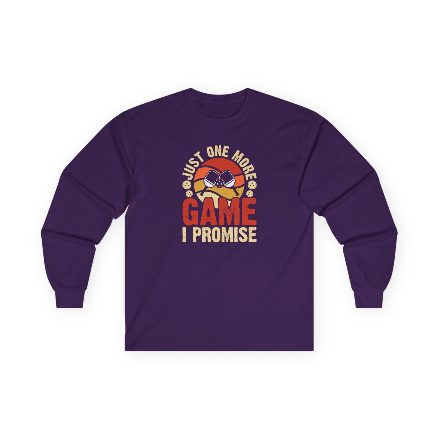 Women's Pickleball Long Sleeves top - Just One More Game I Promise Purple