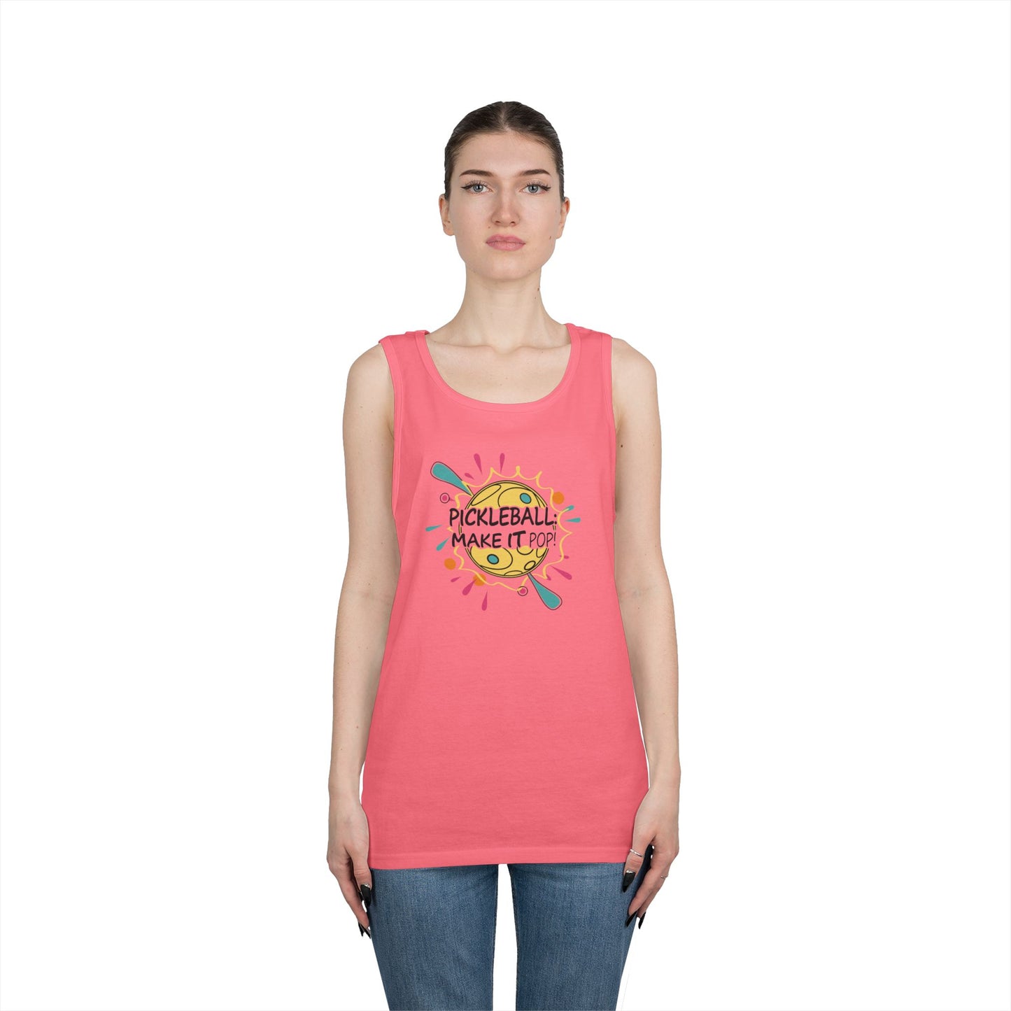 Women's Stylish Pickleball Tank Top - Pickleball Make It Pop