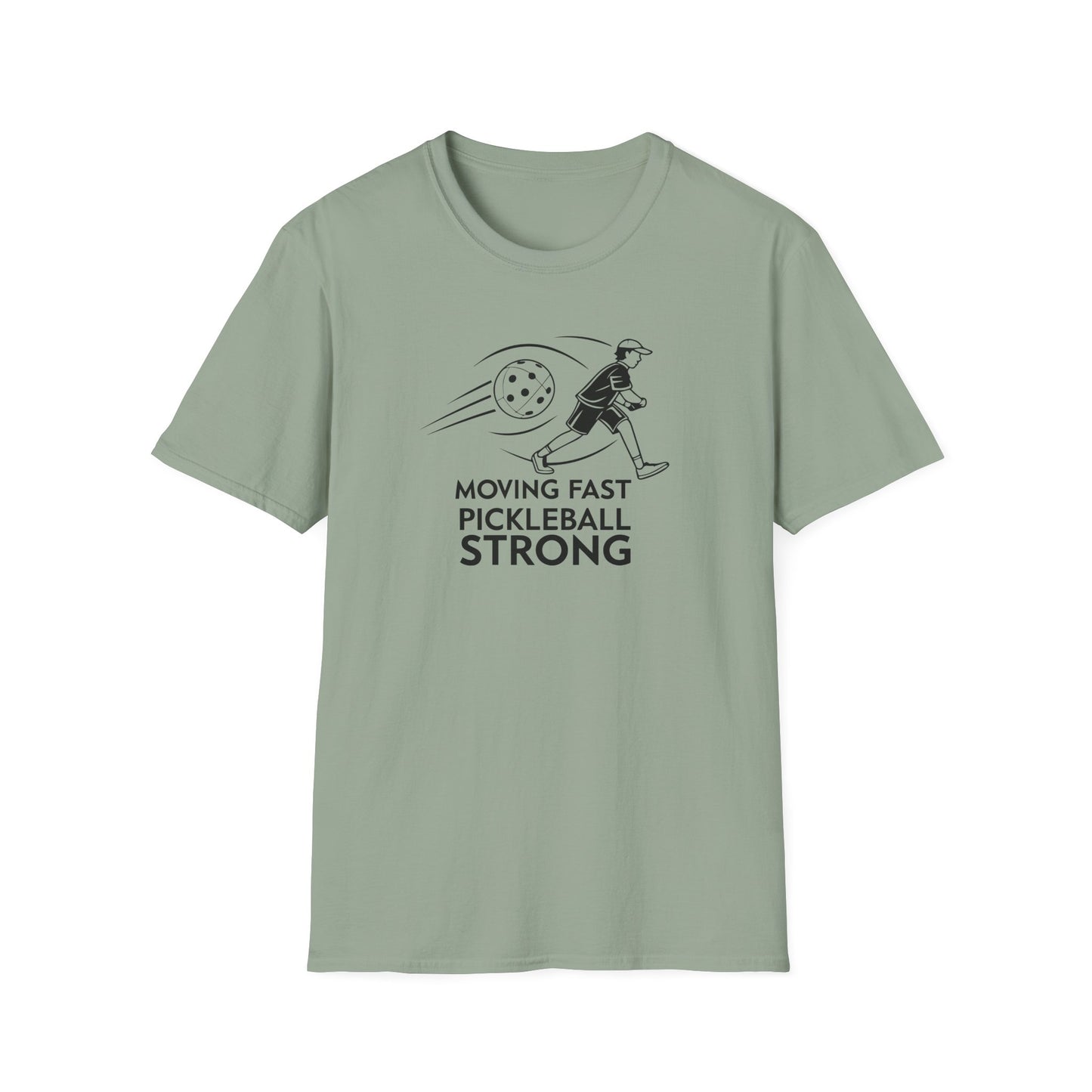 Men's Lightweight Pickleball T-shirt - Moving Fast Pickleball Strong Green