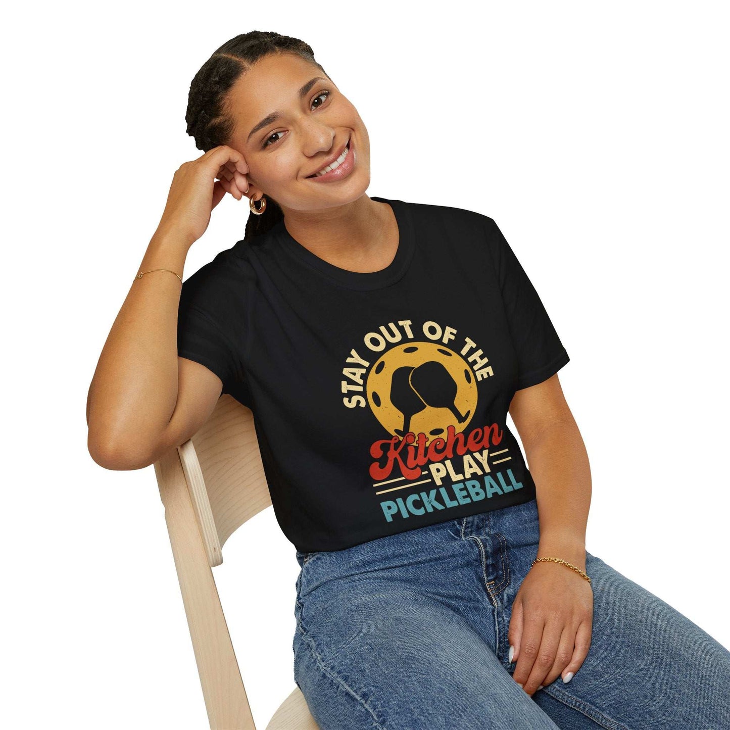 Women's Pickleball T-shirt - Stay Out of the Kitchen Play Pickleball