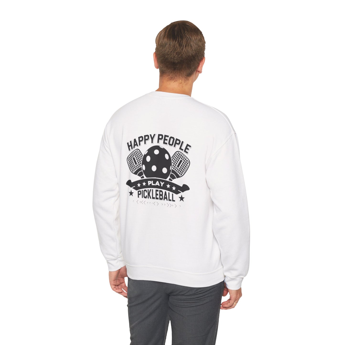 Men's Cool Pickleball Sweatshirt - Happy People Play Pickleball