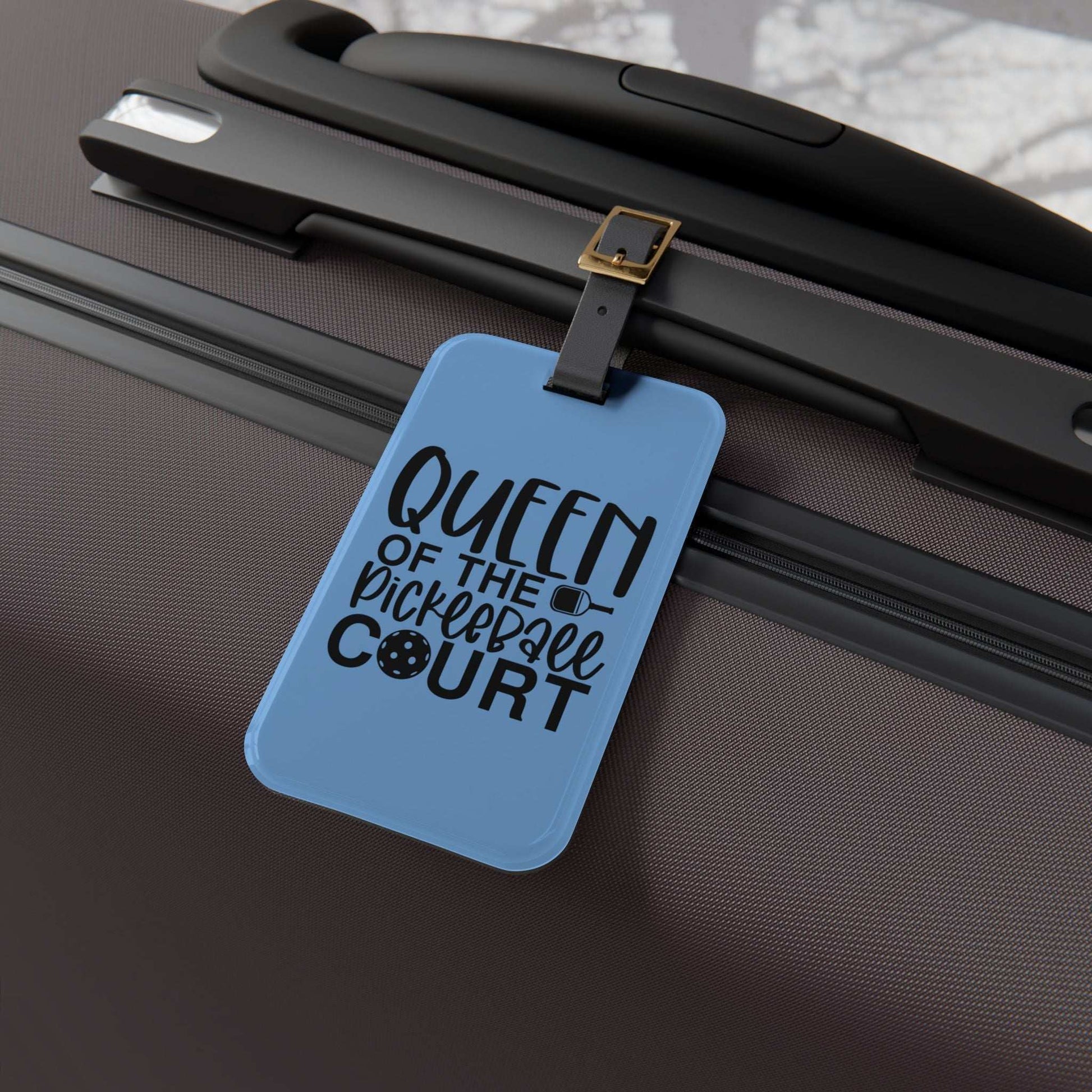Pickleball Unique Luggage Tag - Queen of the Pickleball Court