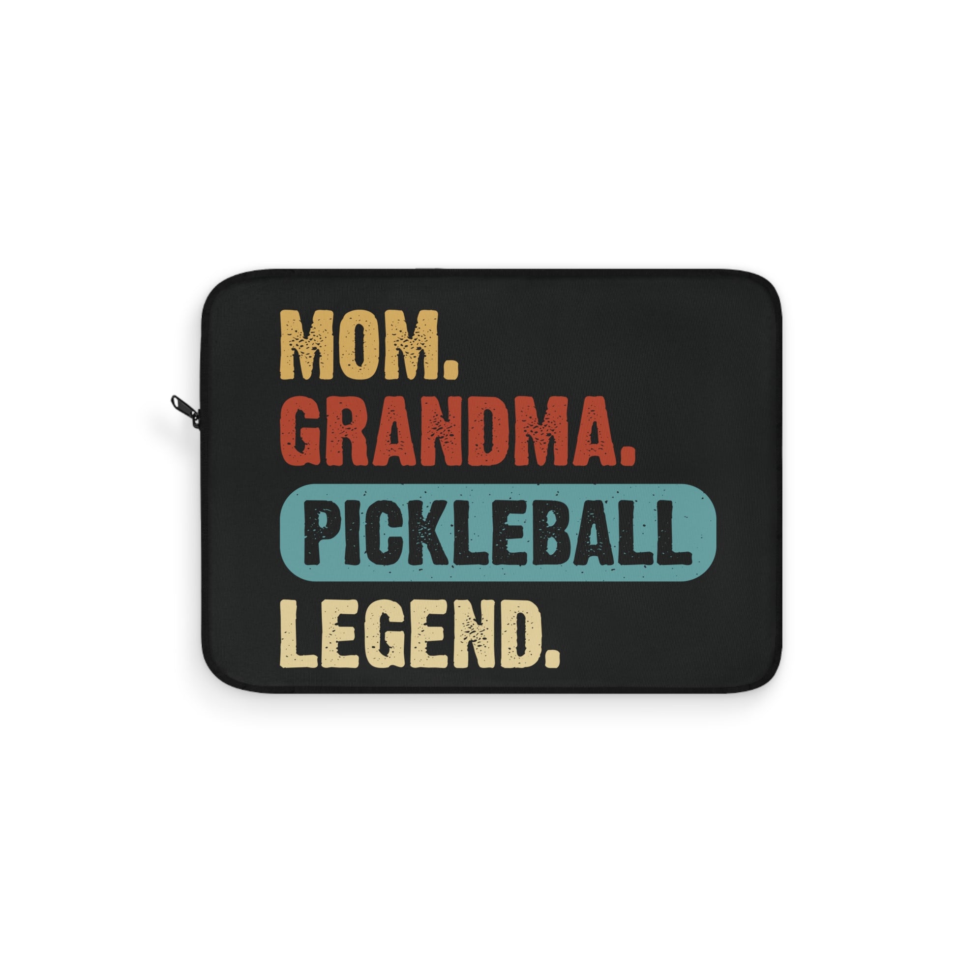 Pickleball Bold Laptop Sleeve - Mom Grandma Pickleball Legend Black