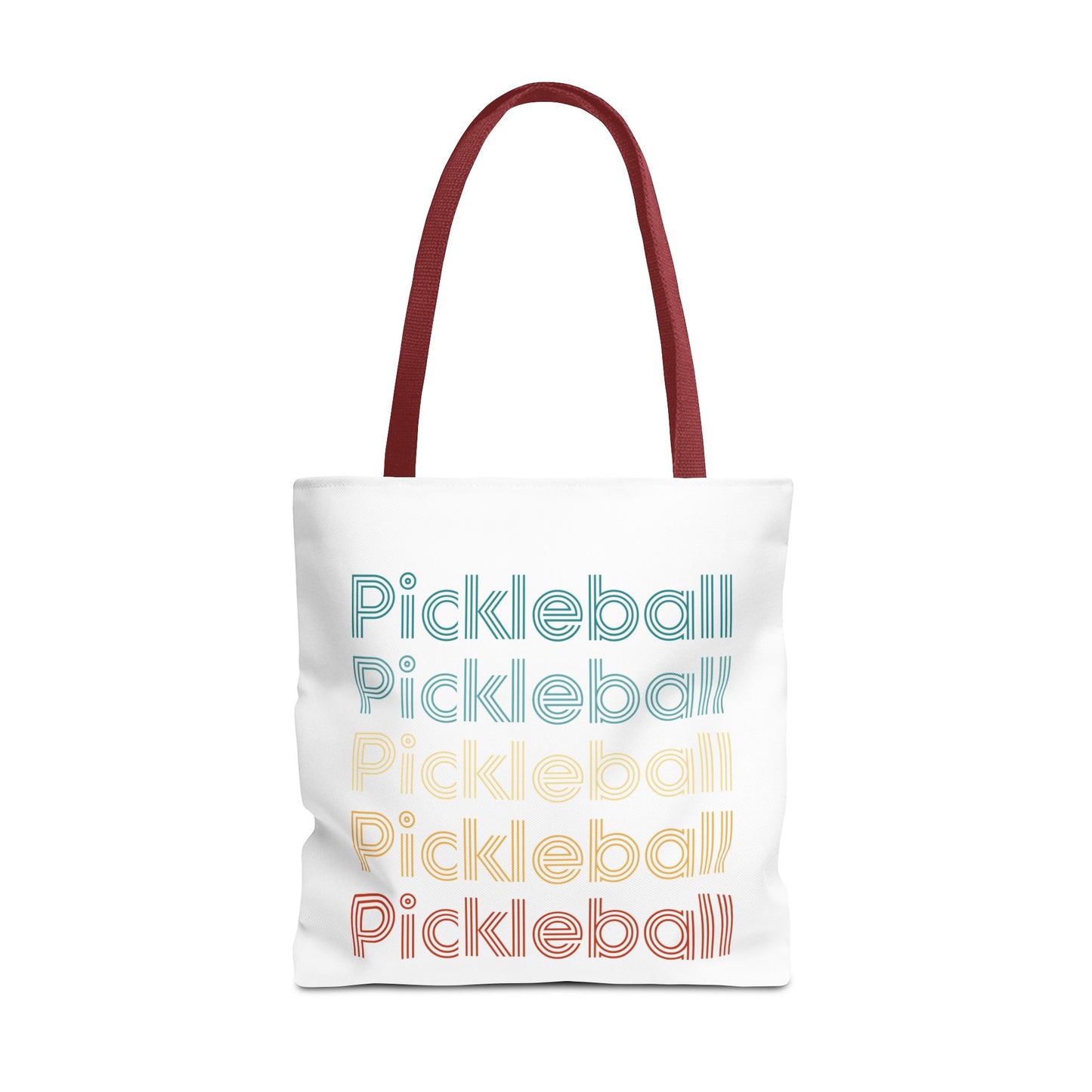 Pickleball Playful Tote Bag - Pickleball Repeat Red