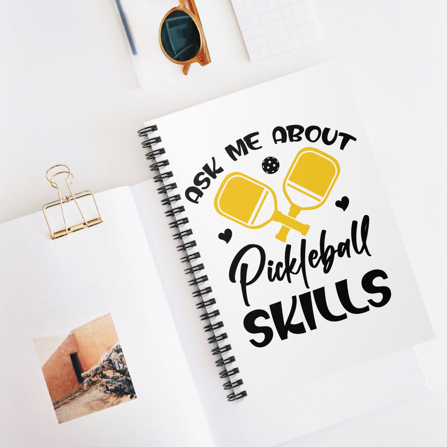 Pickleball Stylish Notebook - Ask Me About Pickleball Skills