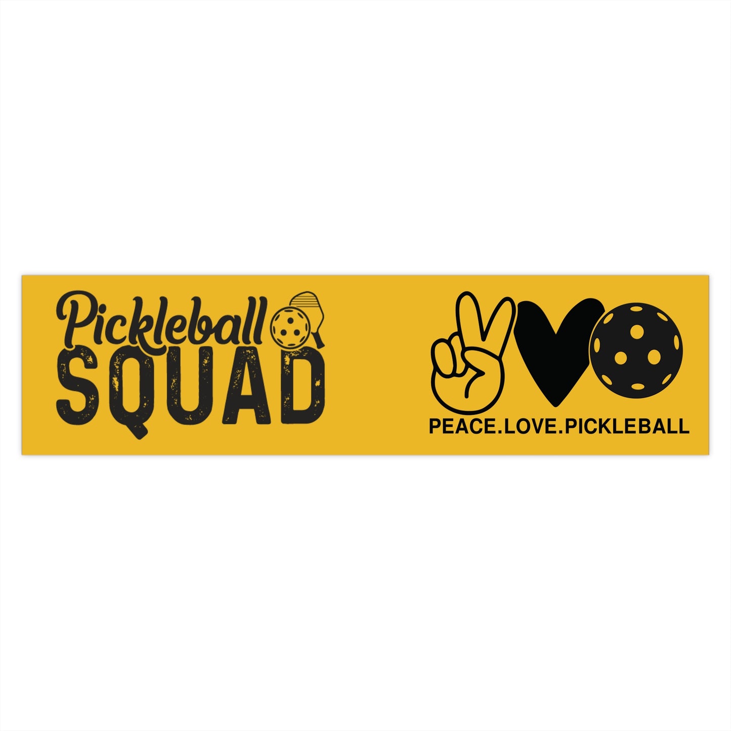 Pickleball Energetic Bumper Sticker - Pickleball Squad 15" × 3.75"