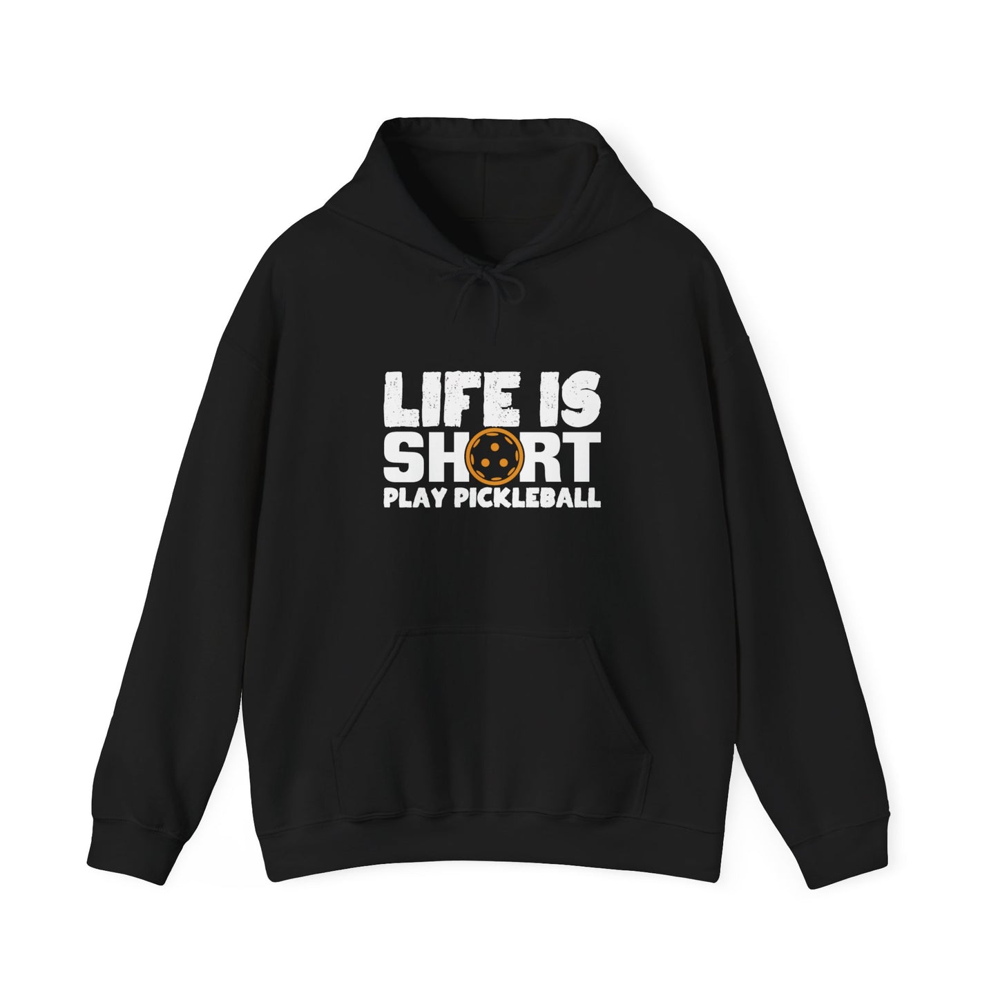 Men's Funny Pickleball Hoodie - Life Is Short Play Pickleball Black