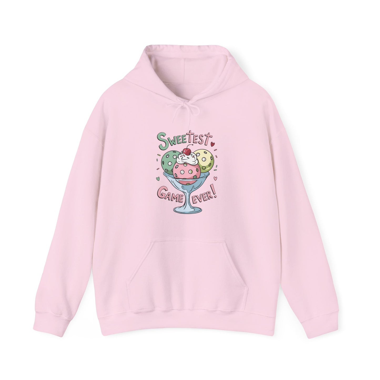 Women's Comfy Pickleball Hoodie - Sweetest Game Ever Pink
