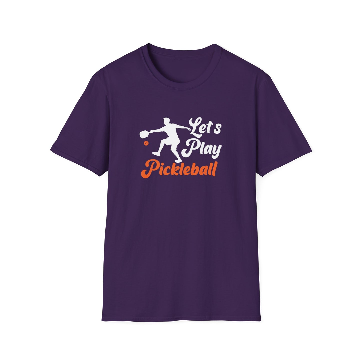 Women's Durable Pickleball T-shirt - Let's Play Pickleball Purple