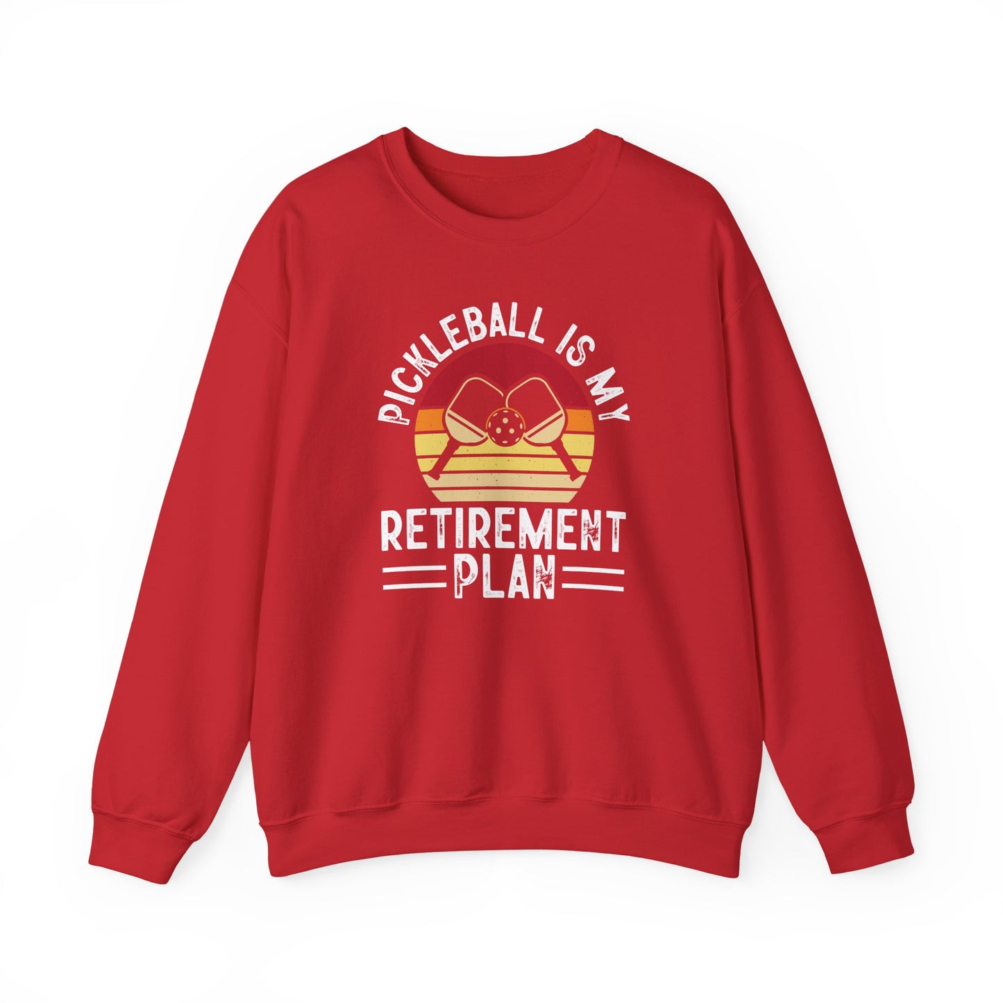 Women's Cool Pickleball Sweatshirt - Pickleball Is My Retirement Plan Red