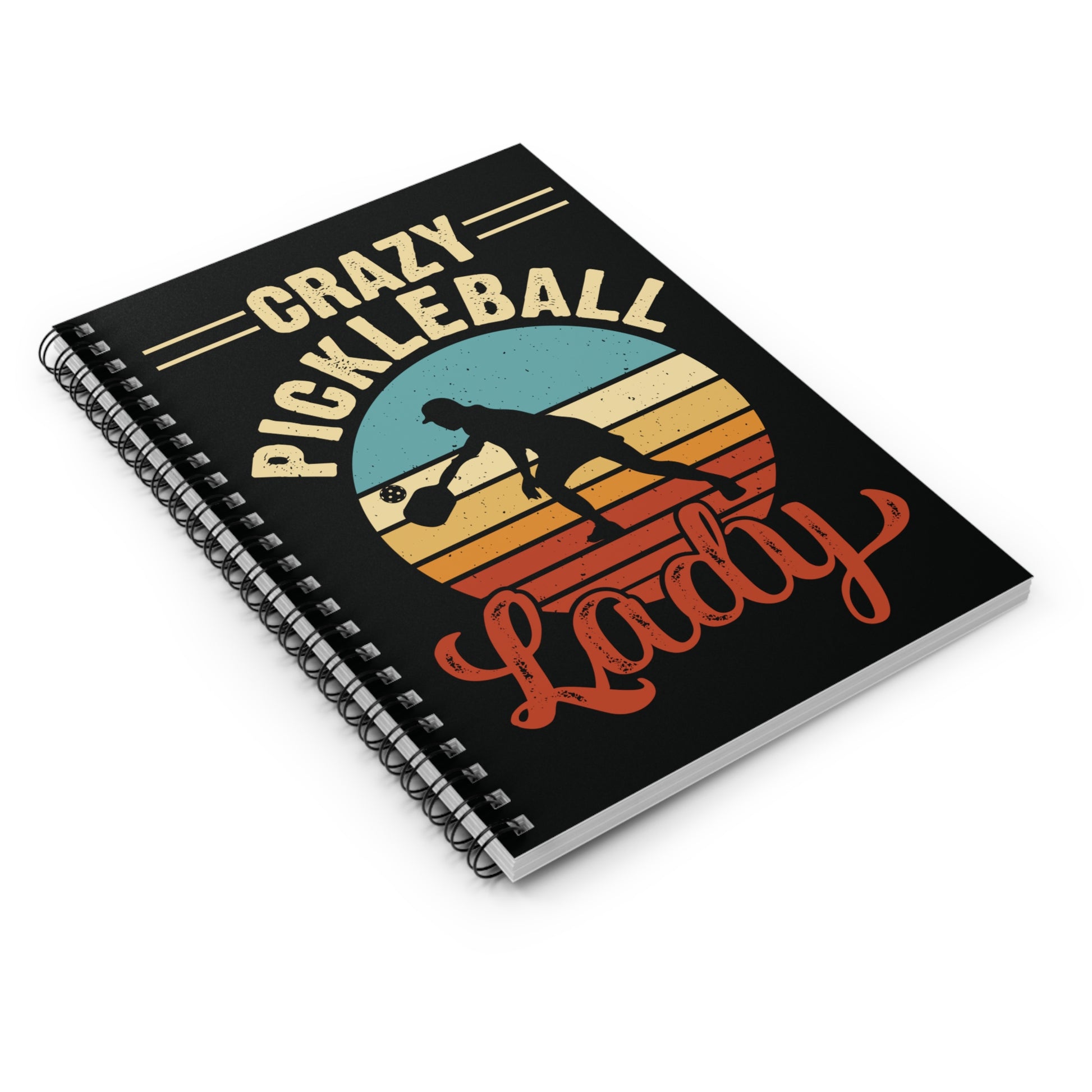 Pickleball Vibrant Notebook - Crazy Pickleball Lady