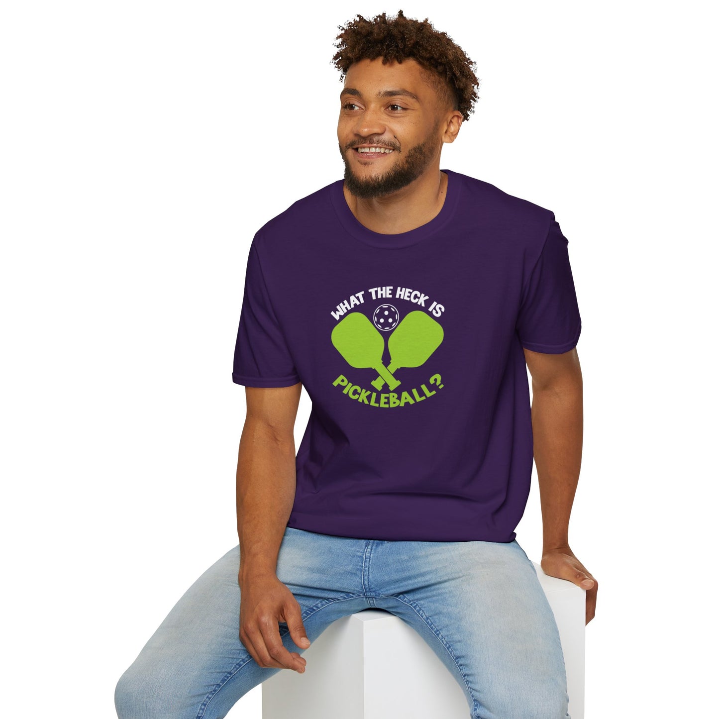 Men's Funny Pickleball T-shirt - What the Heck Is Pickleball?