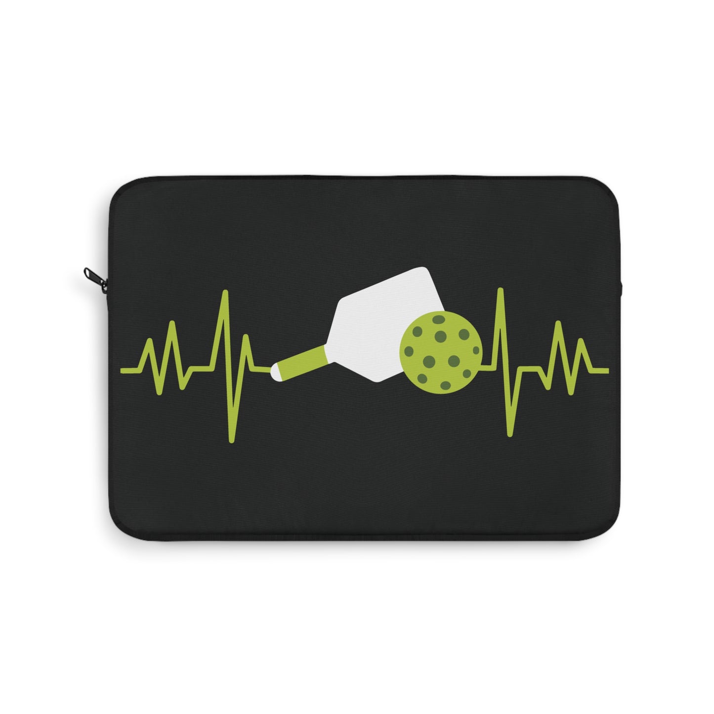 Pickleball Stylish Laptop Sleeve - Pickleball and Pulse Black