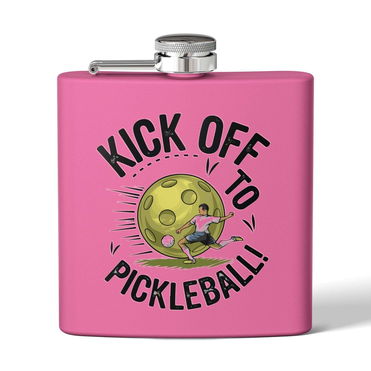 Pickleball Cool Flask - Kick Off to Pickleball Pink