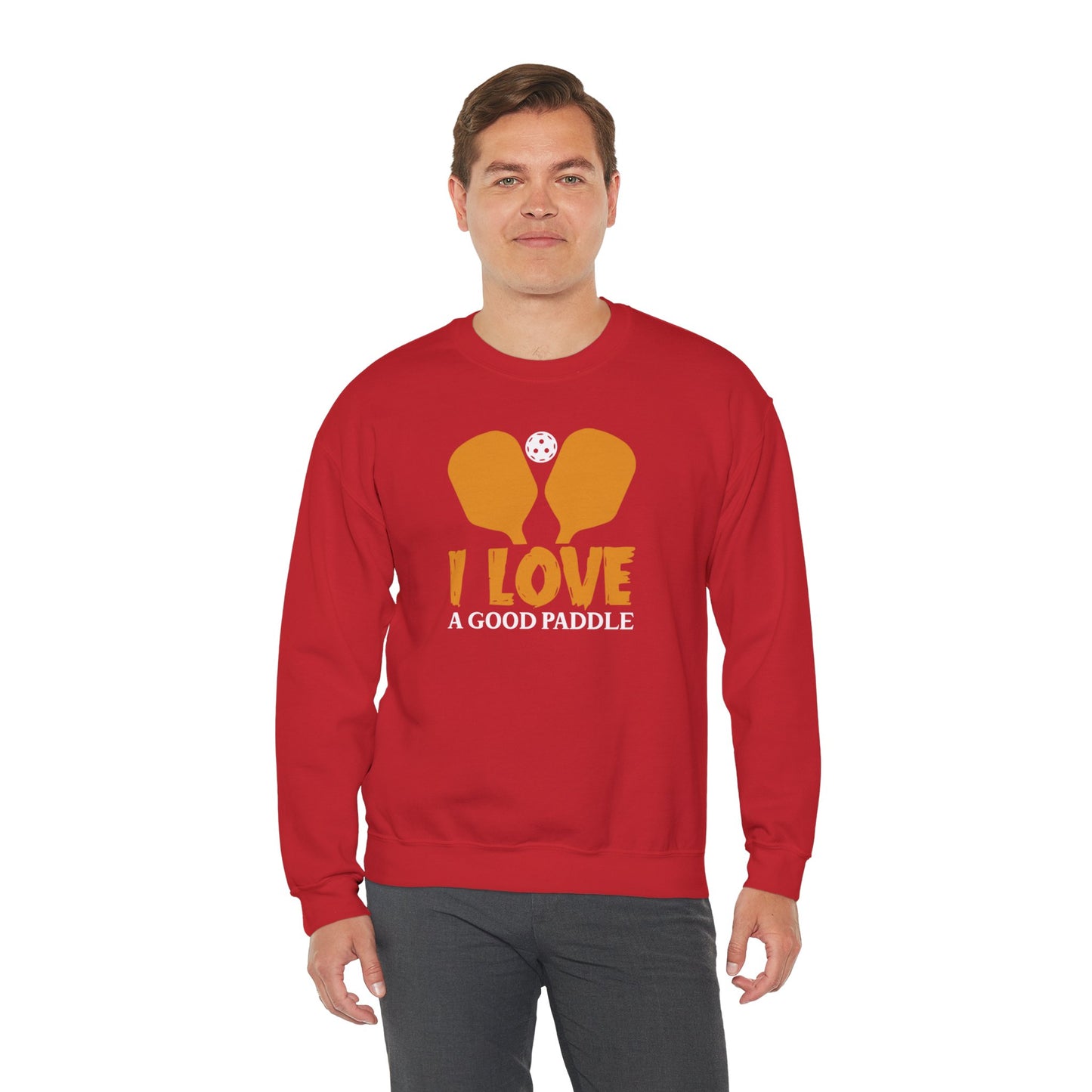 Men's Funny Pickleball Sweatshirt - I Love a Good Paddle