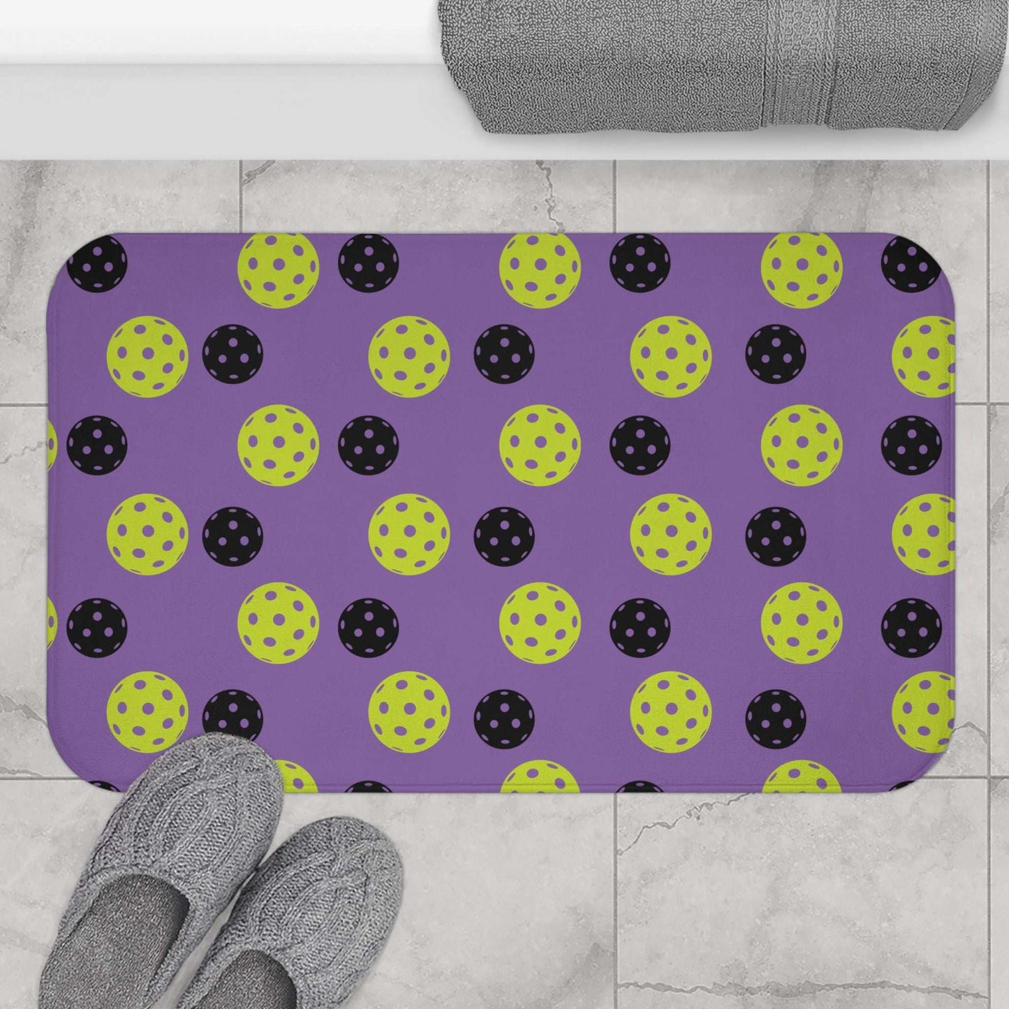 Pickleball Fun Bath mat - Balls Pattern