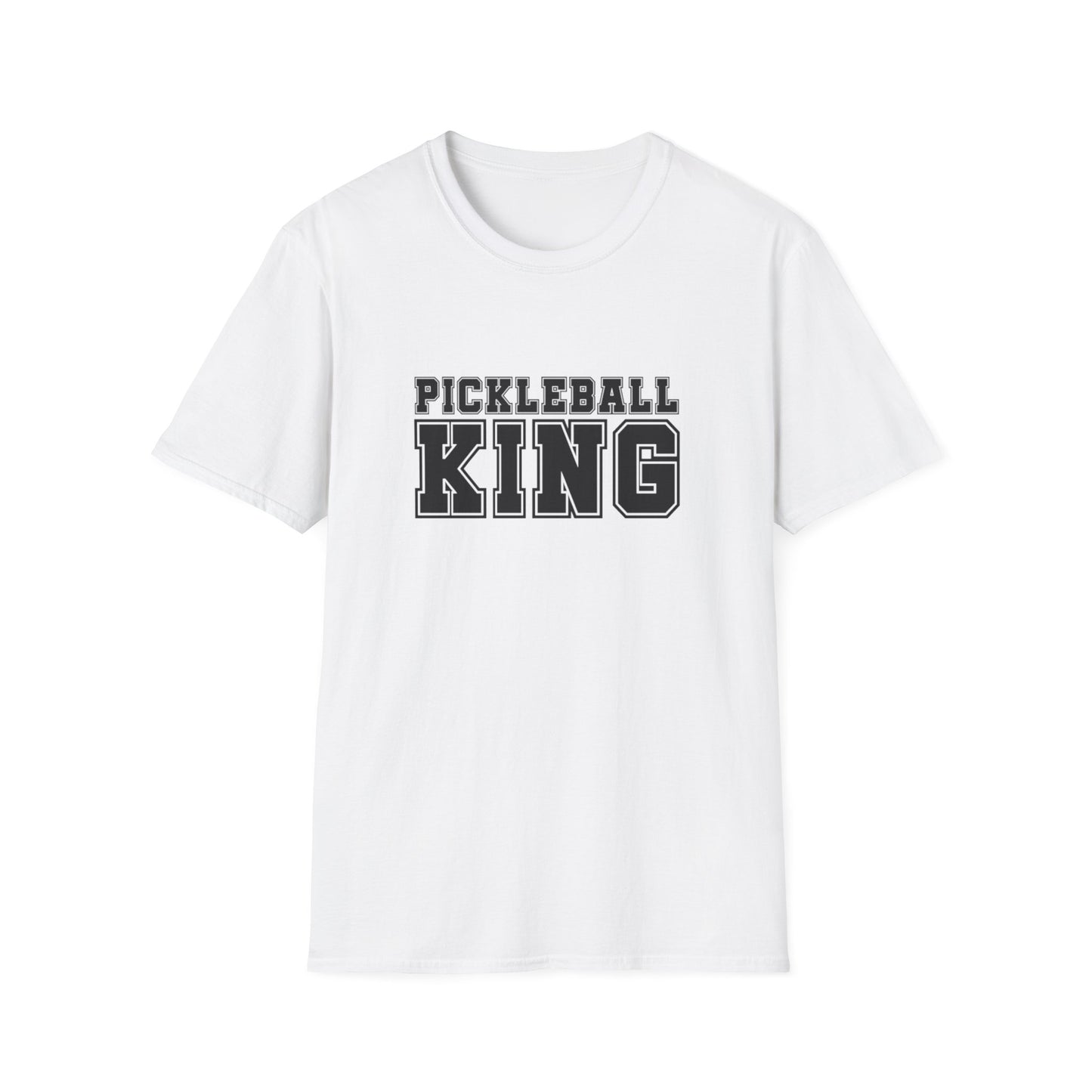 Men's Eye-Catching Pickleball T-shirt - Pickleball King White