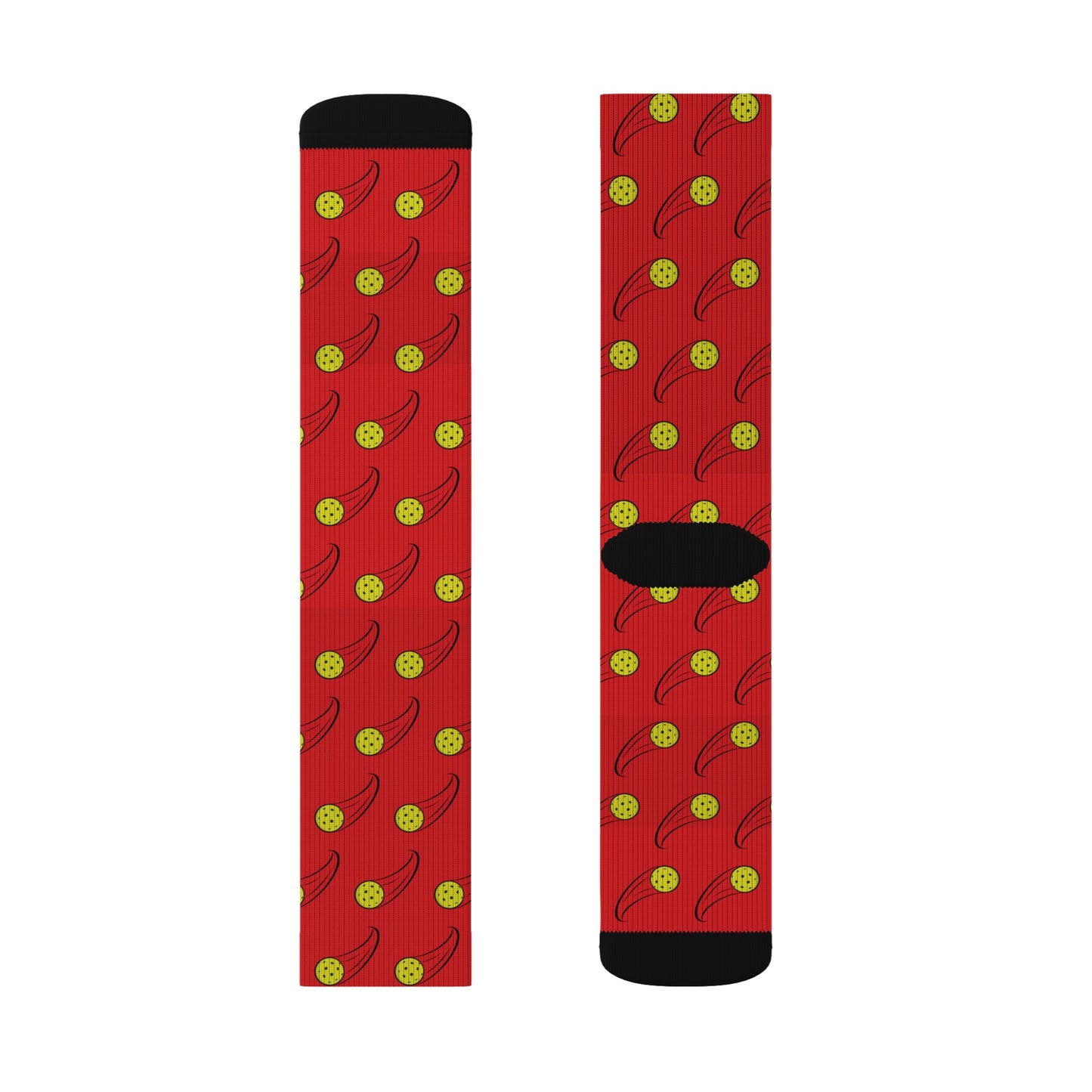 Pickleball Fun Socks - Yellow Pickleball Balls