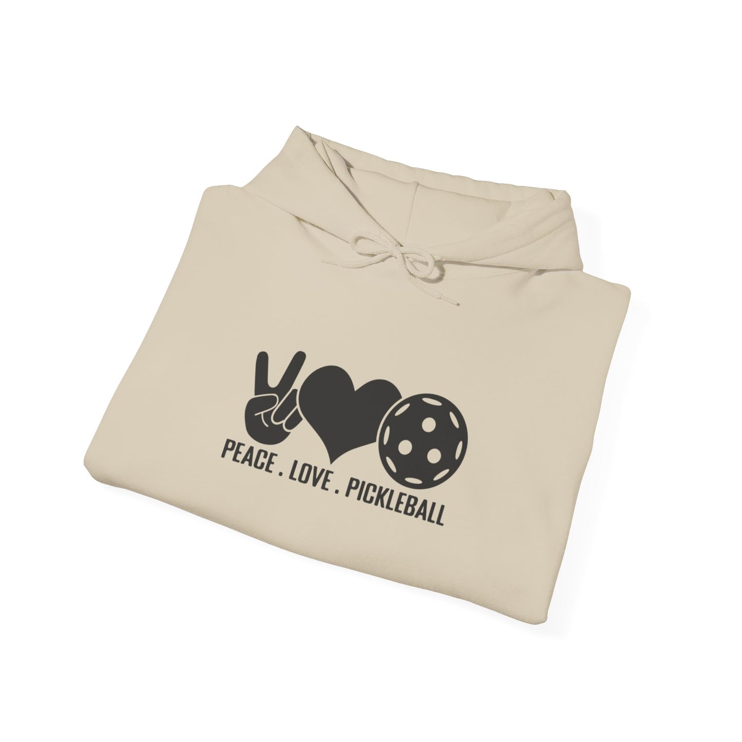 Women's Comfy Pickleball Hoodie - Peace, Love, Pickleball