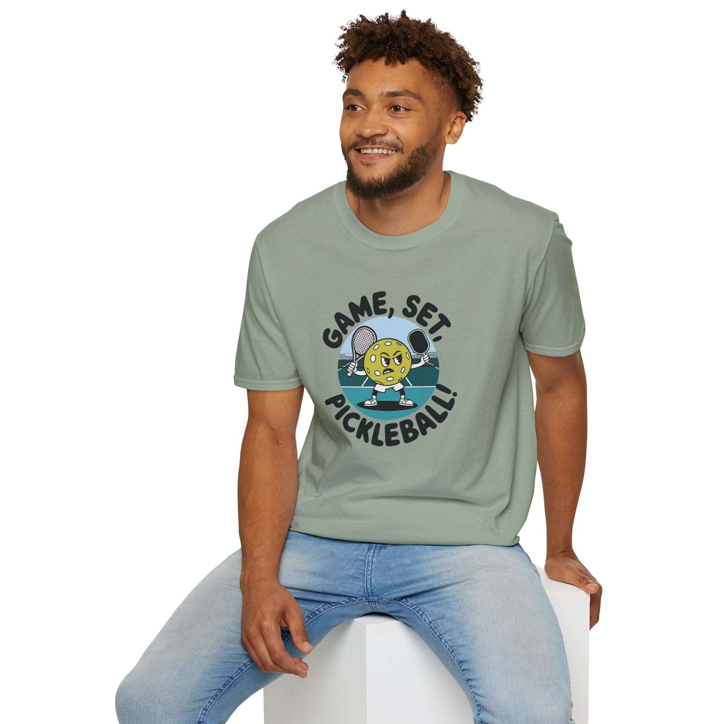 Men's Soft Pickleball T-shirt - Game, Set, Pickleball