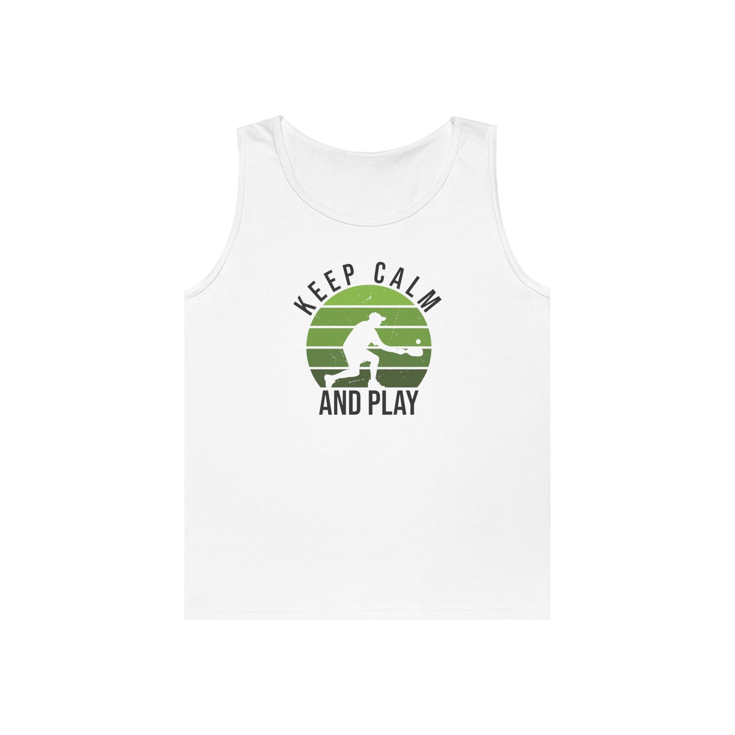 Women's Stylish Pickleball Tank Top - Keep Calm and Play White