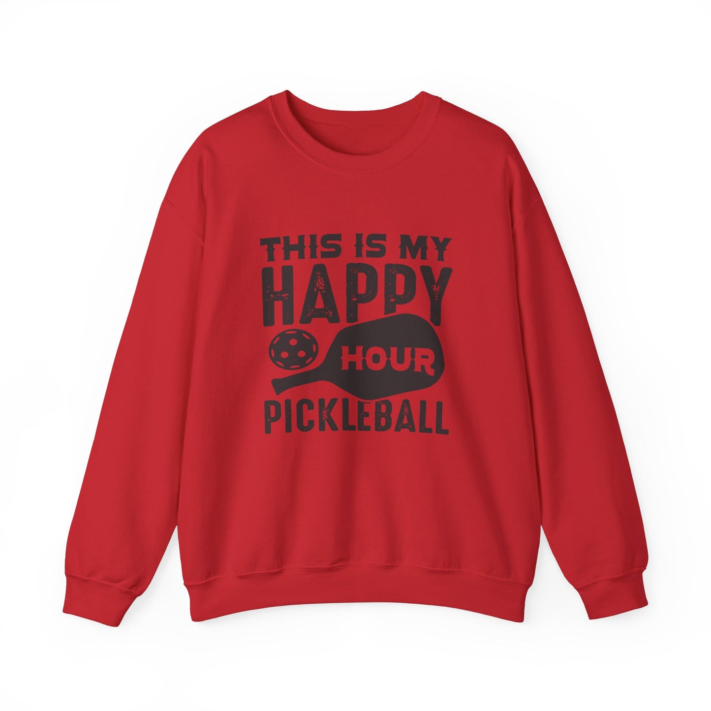 Women's Pickleball Sweatshirt - This is My Happy Hour Pickleball Red