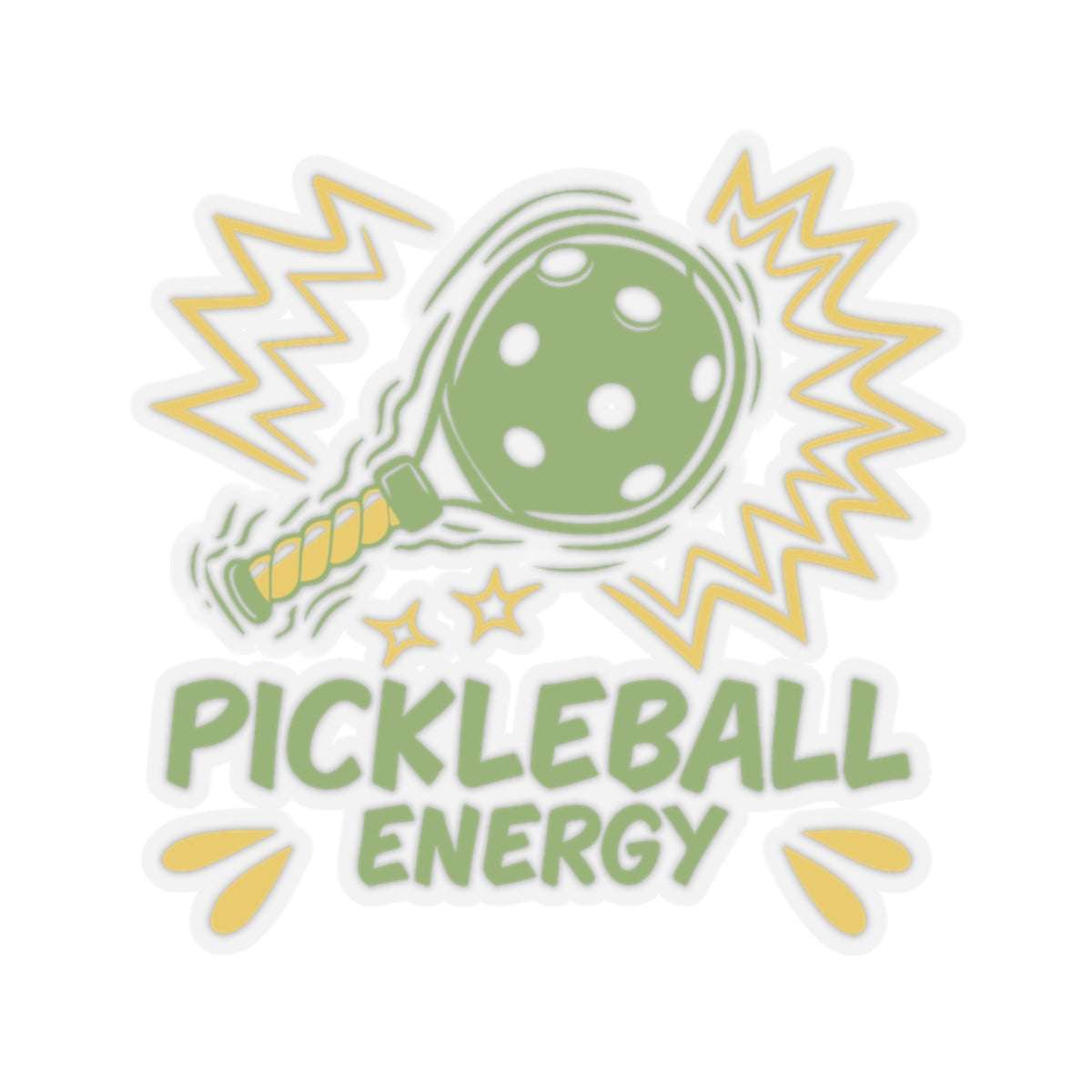 Pickleball Durable Stickers - Pickleball Energy Transparent