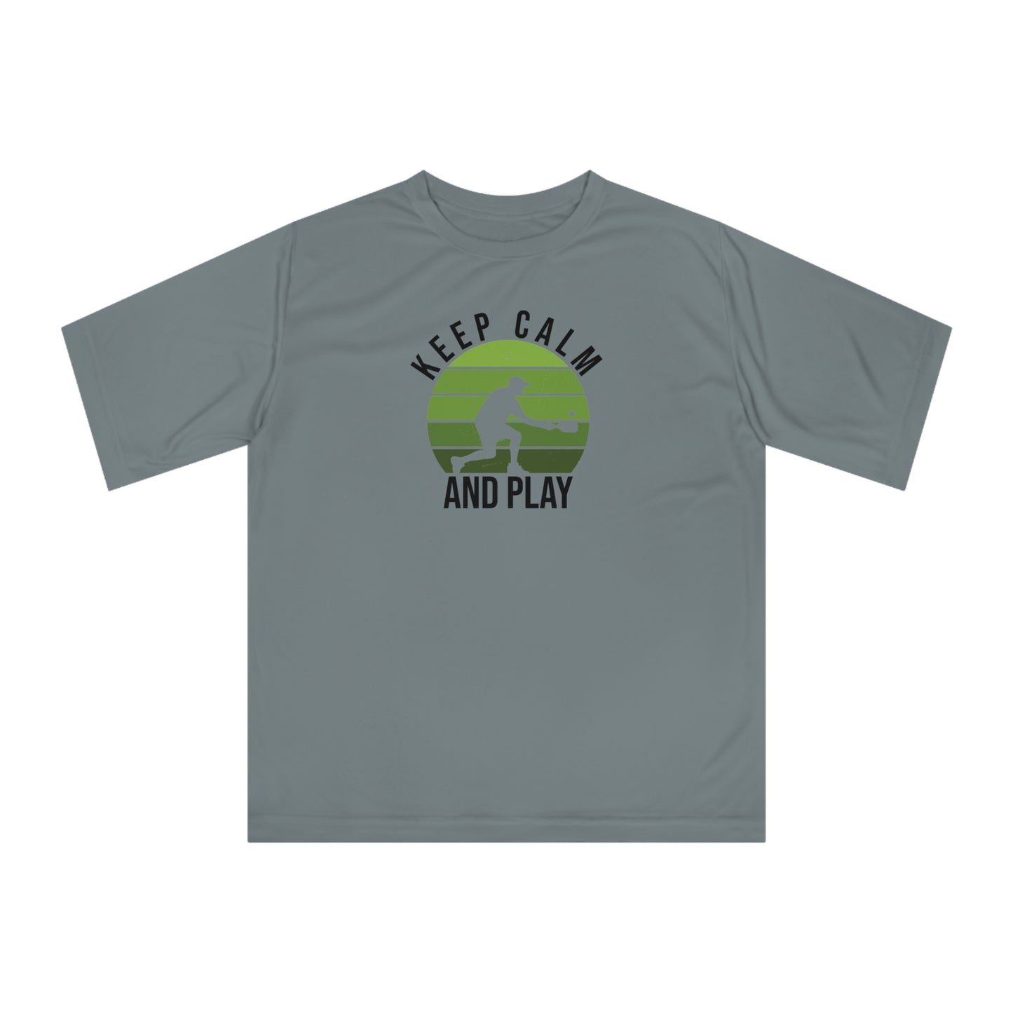 Women's Playful Pickleball T-shirt - Keep Calm and Play Gray